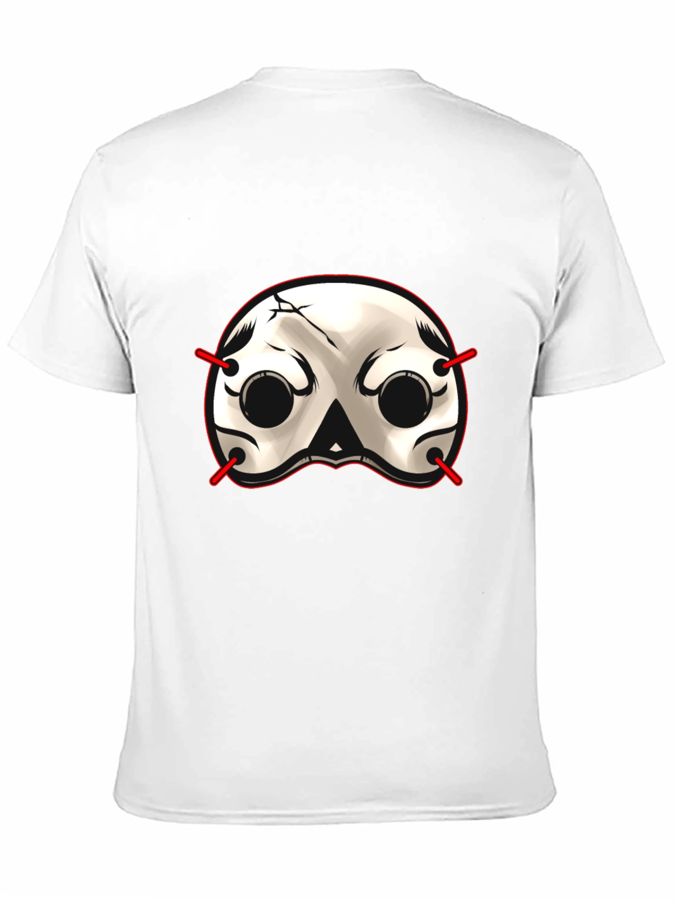 Black Skull Mask Graphic T-Shirt - Black view 11