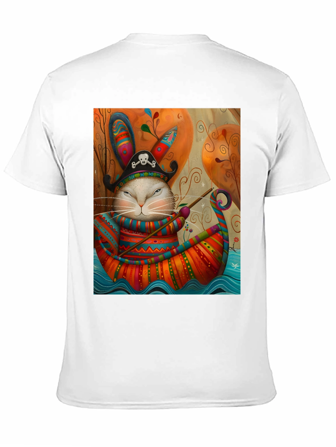 Black Pirate Rabbit Boat Ride T-Shirt view 11