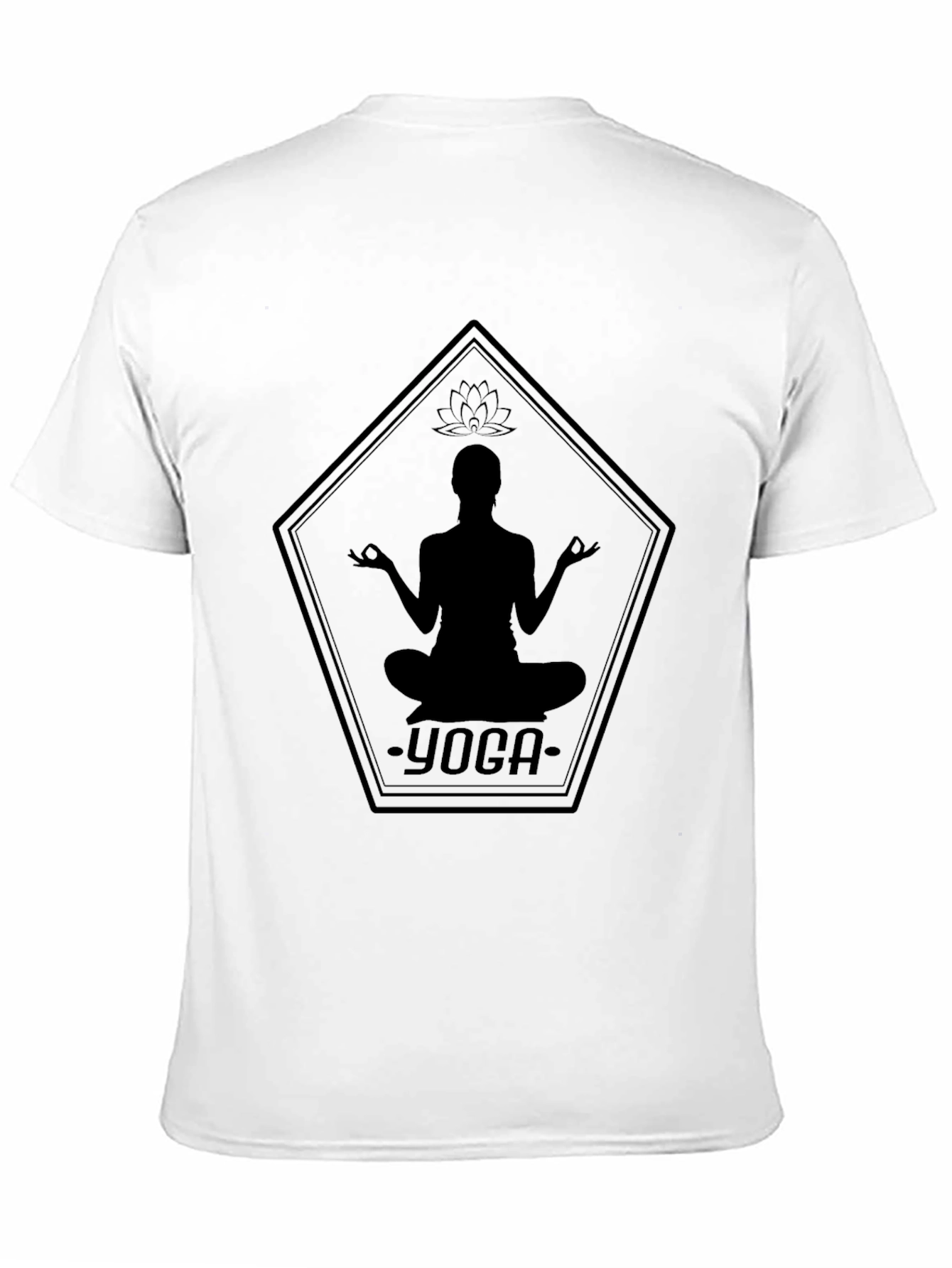 Black Yoga Silhouette Graphic Tee - Black view 11