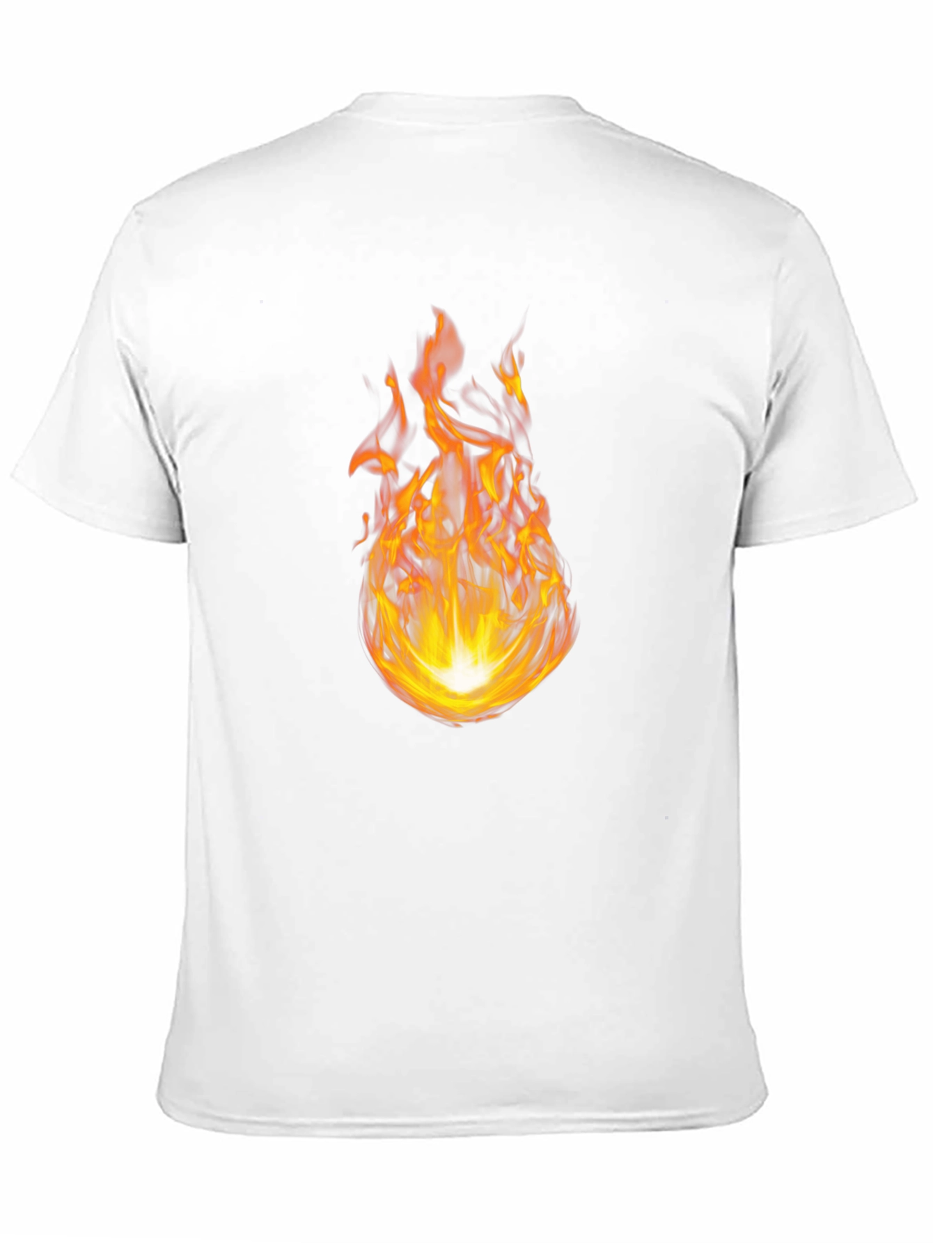 Black Fiery Flame Graphic Black T-Shirt view 11