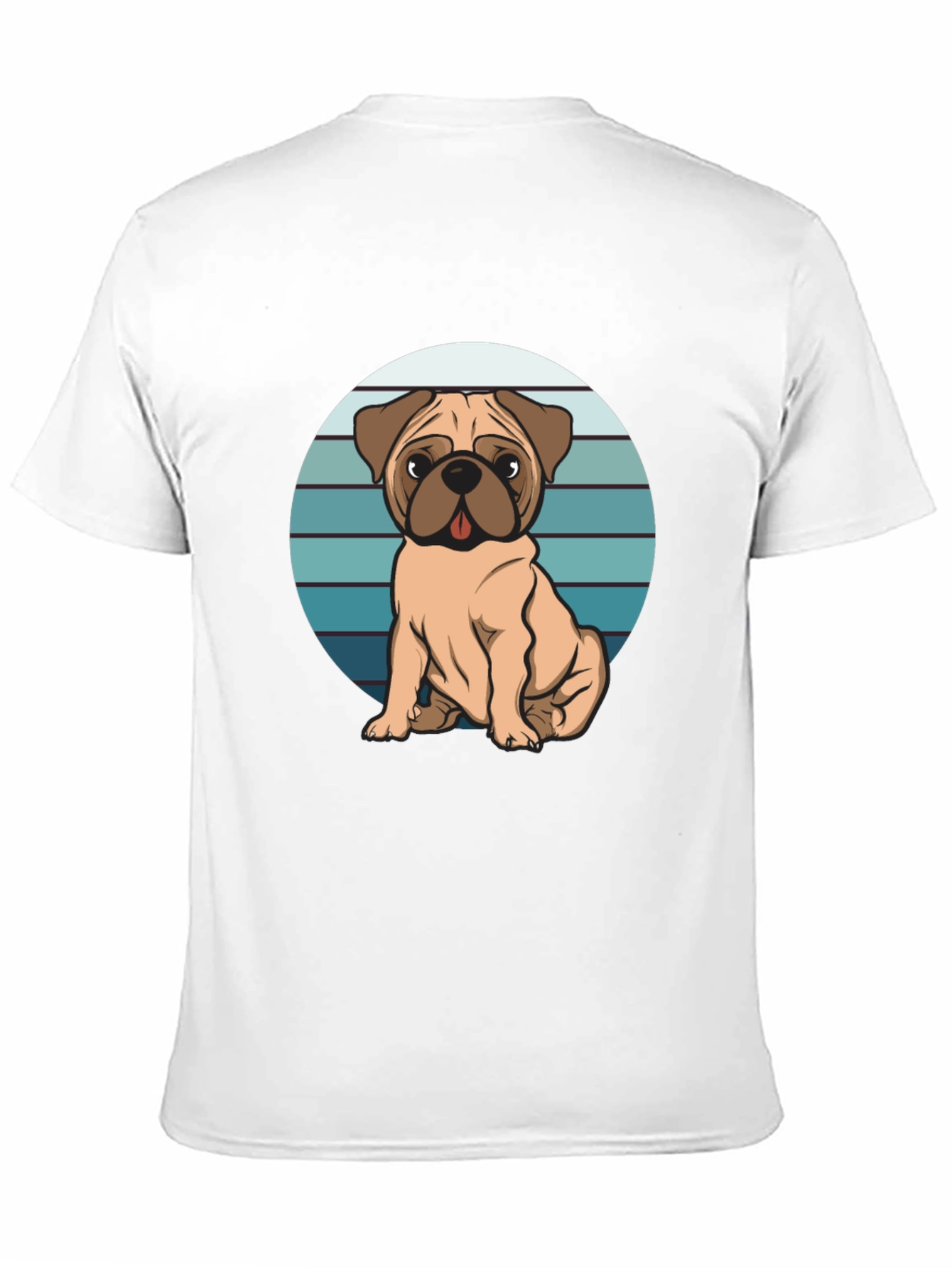 Black Pug Graphic Tee - Relaxed Fit Black T-Shirt view 11