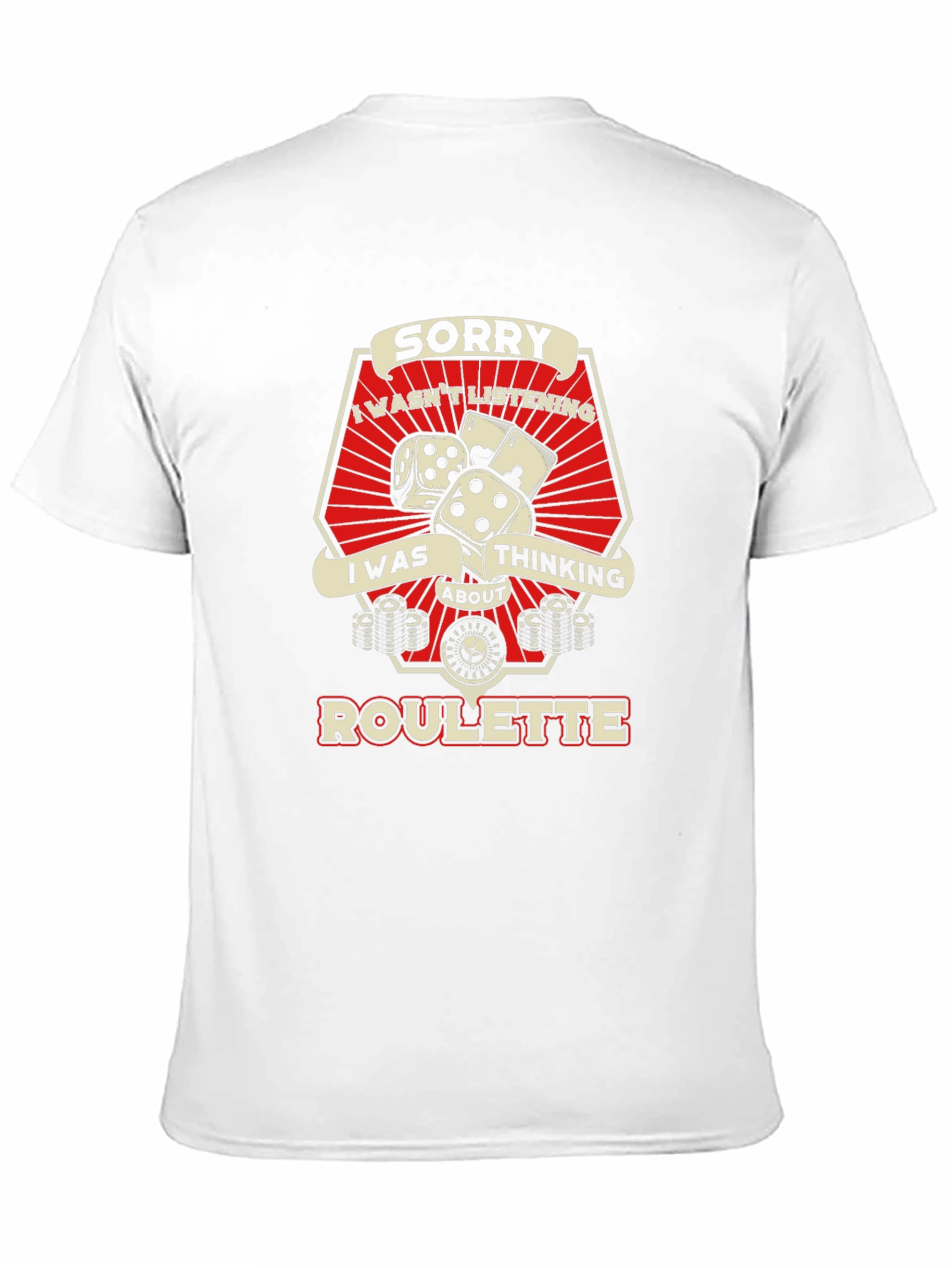 Black Roulette Thinking Funny T-Shirt view 11