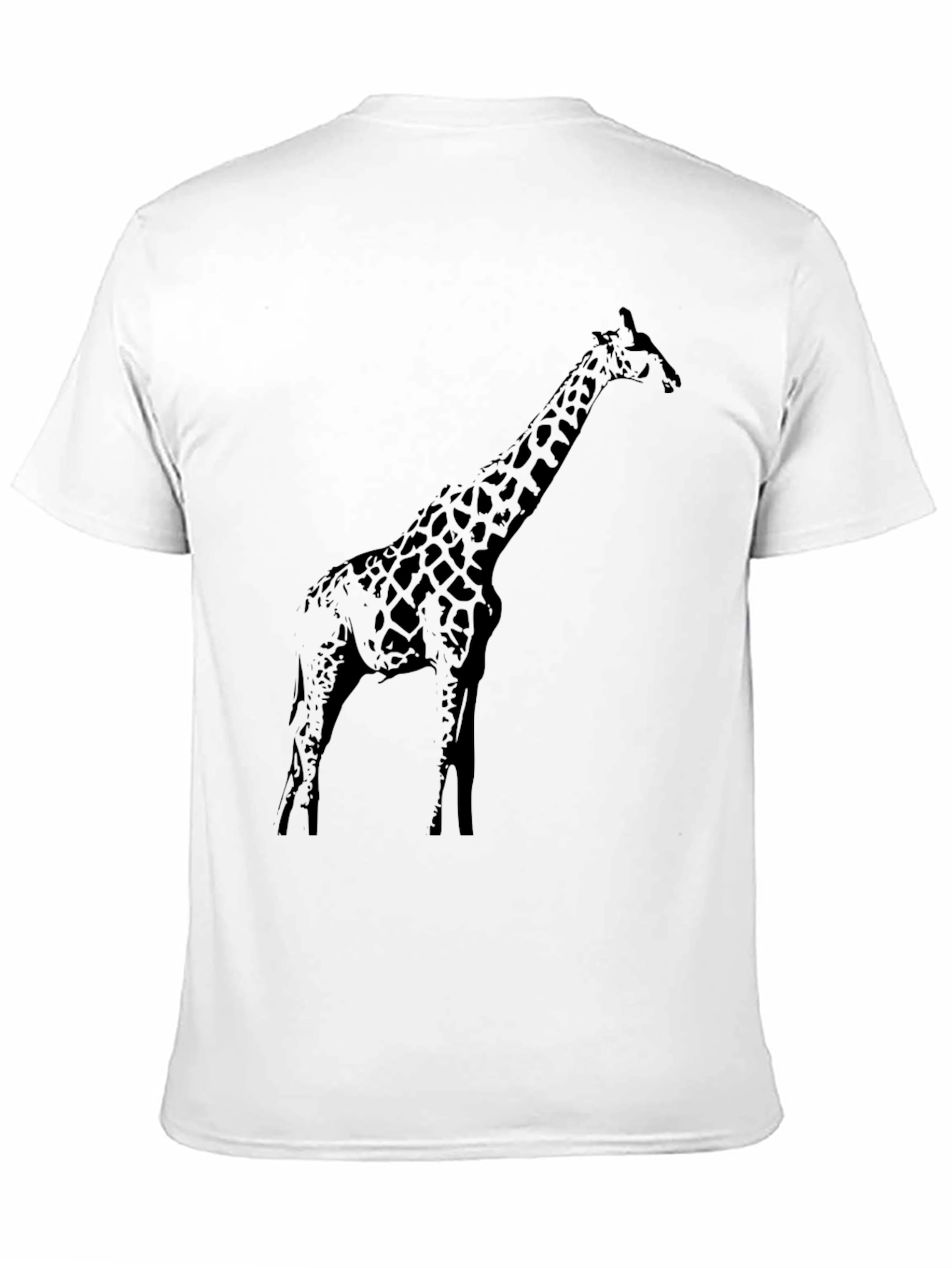 Black Giraffe Graphic Tee - Black Cotton T-Shirt view 11