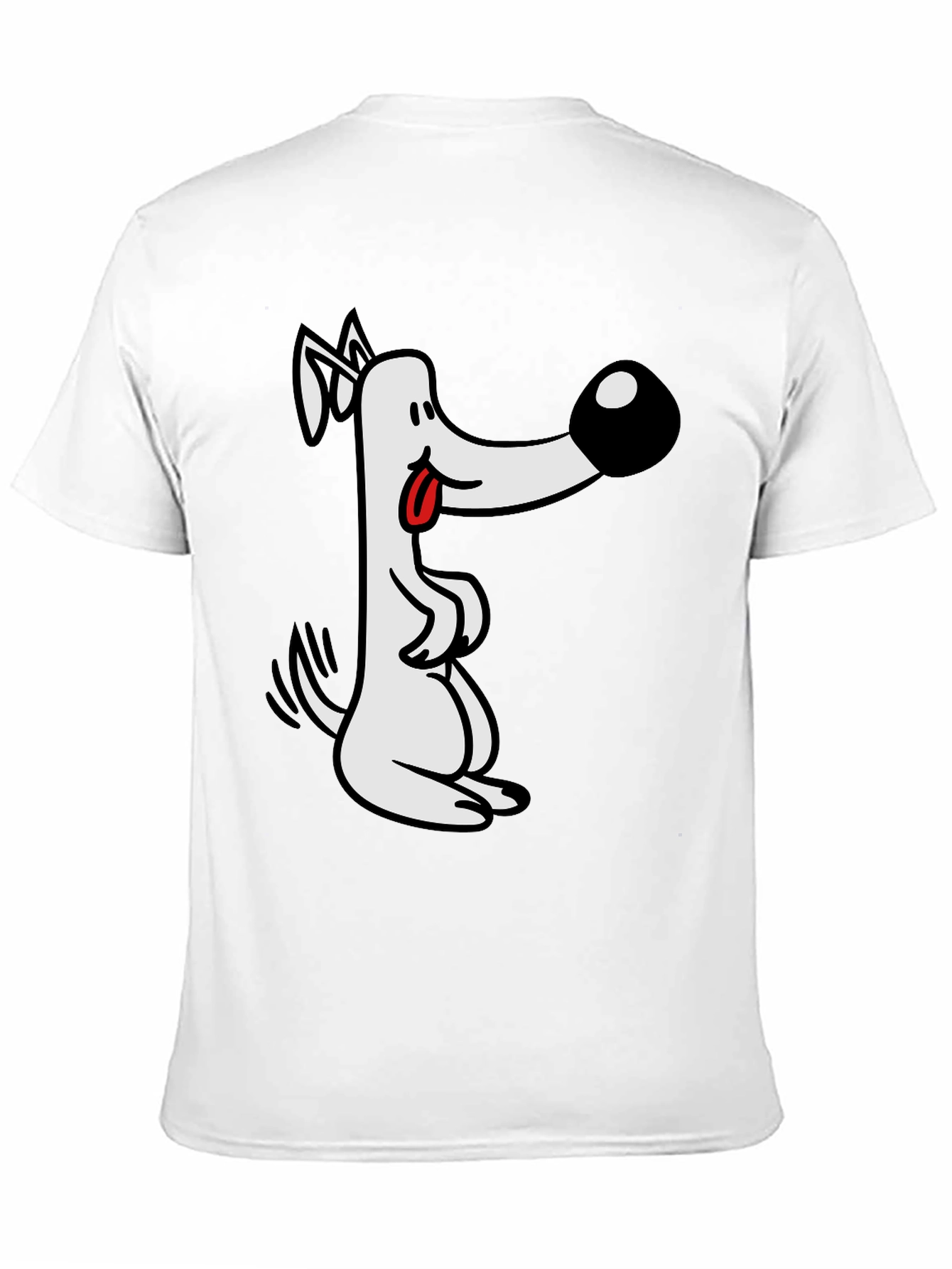 Black Cartoon Dog Graphic Tee - Black view 11