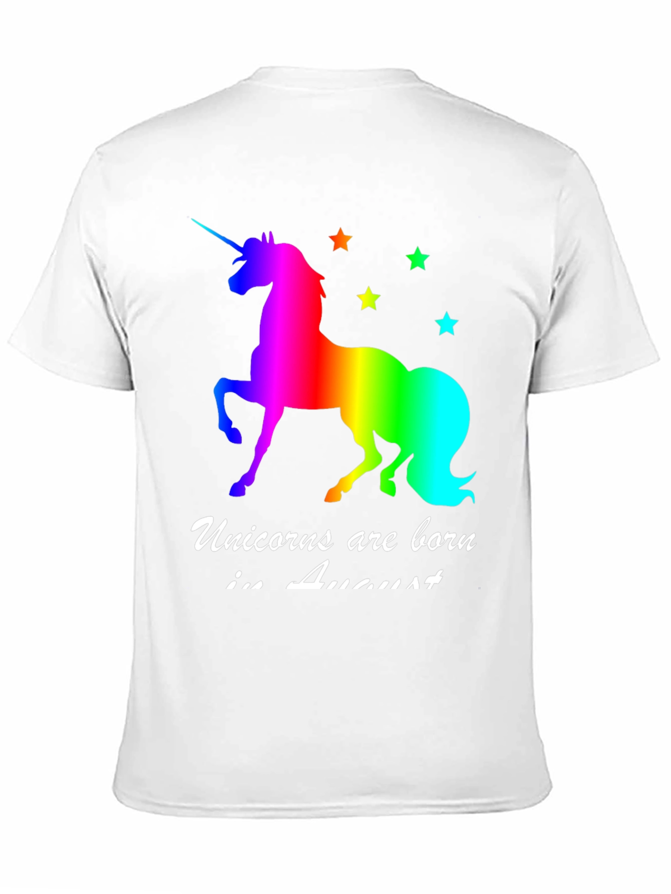 Black Unicorns Are Born In August T-Shirt view 11