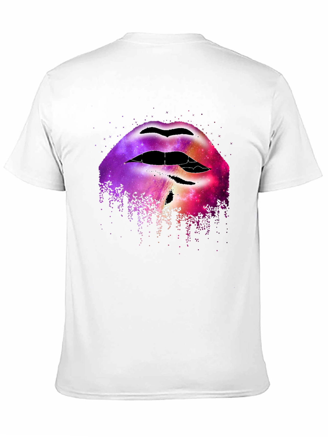 Black Galaxy Lips Graphic Tee - Unique Fashion Statement view 11