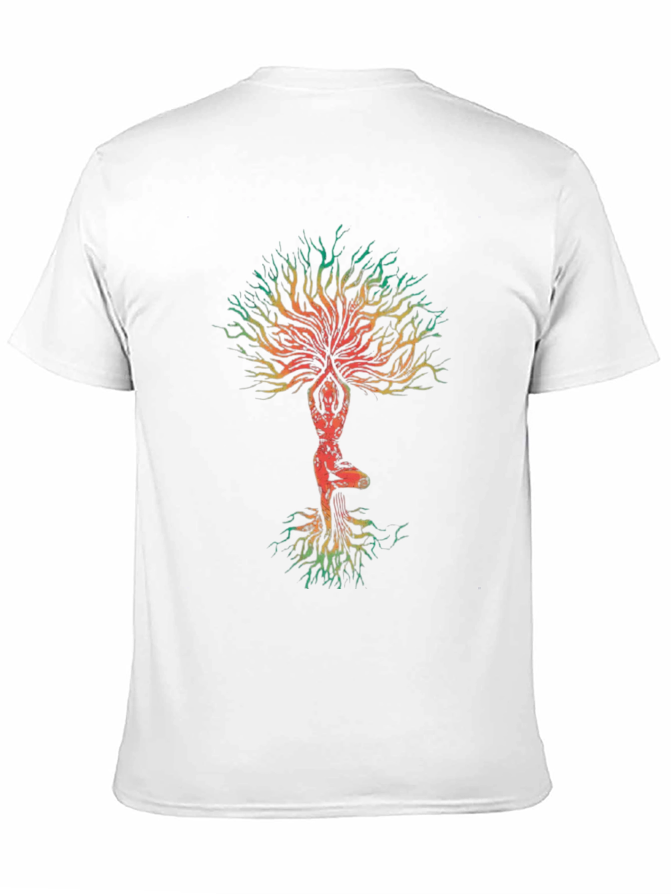 Black Yoga Tree of Life Graphic Tee - Unisex Black T-Shirt view 11