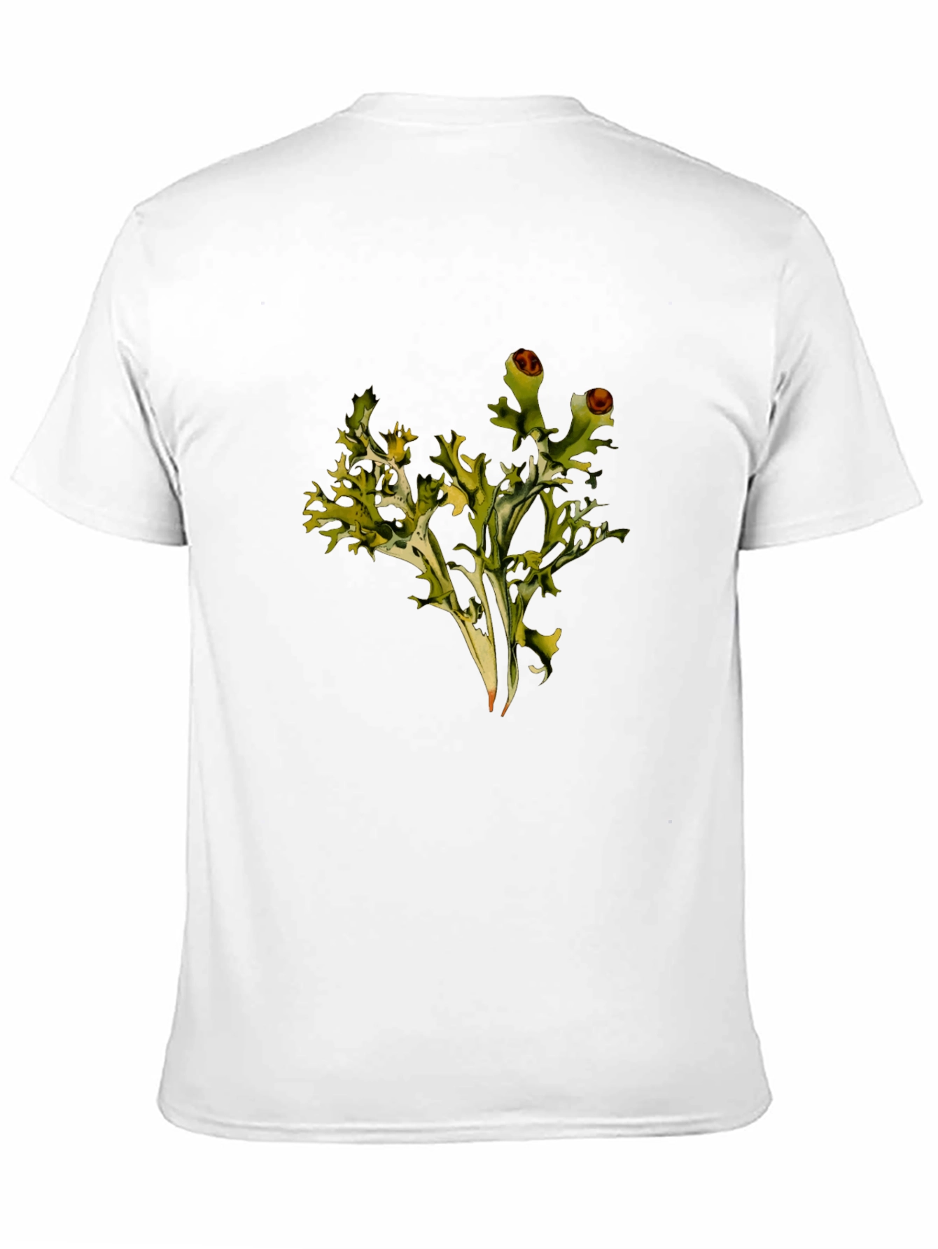 Unique Botanical Print Black T-Shirt - 11