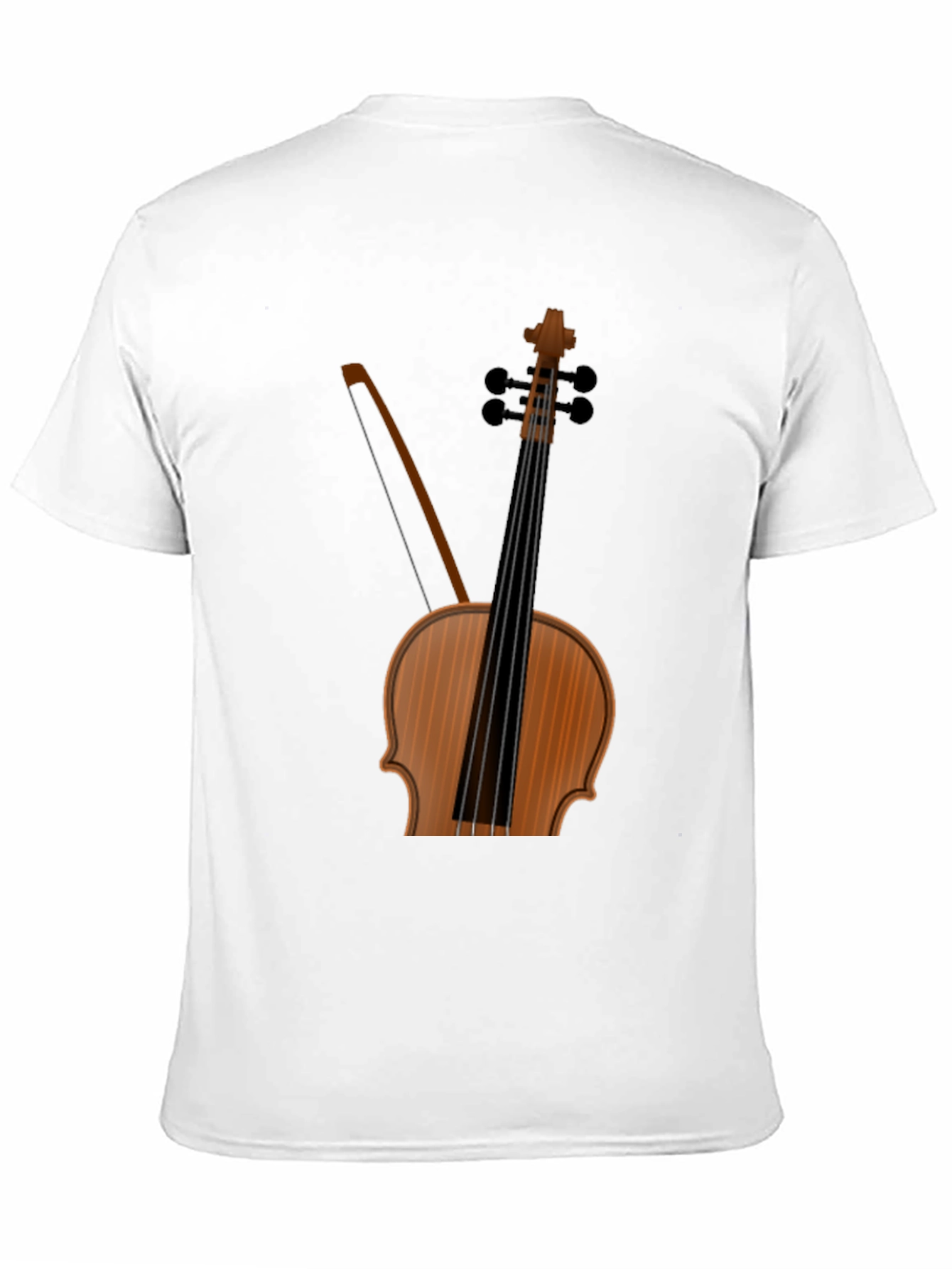 Black Musical T-Shirt: Violin Bow Design view 11