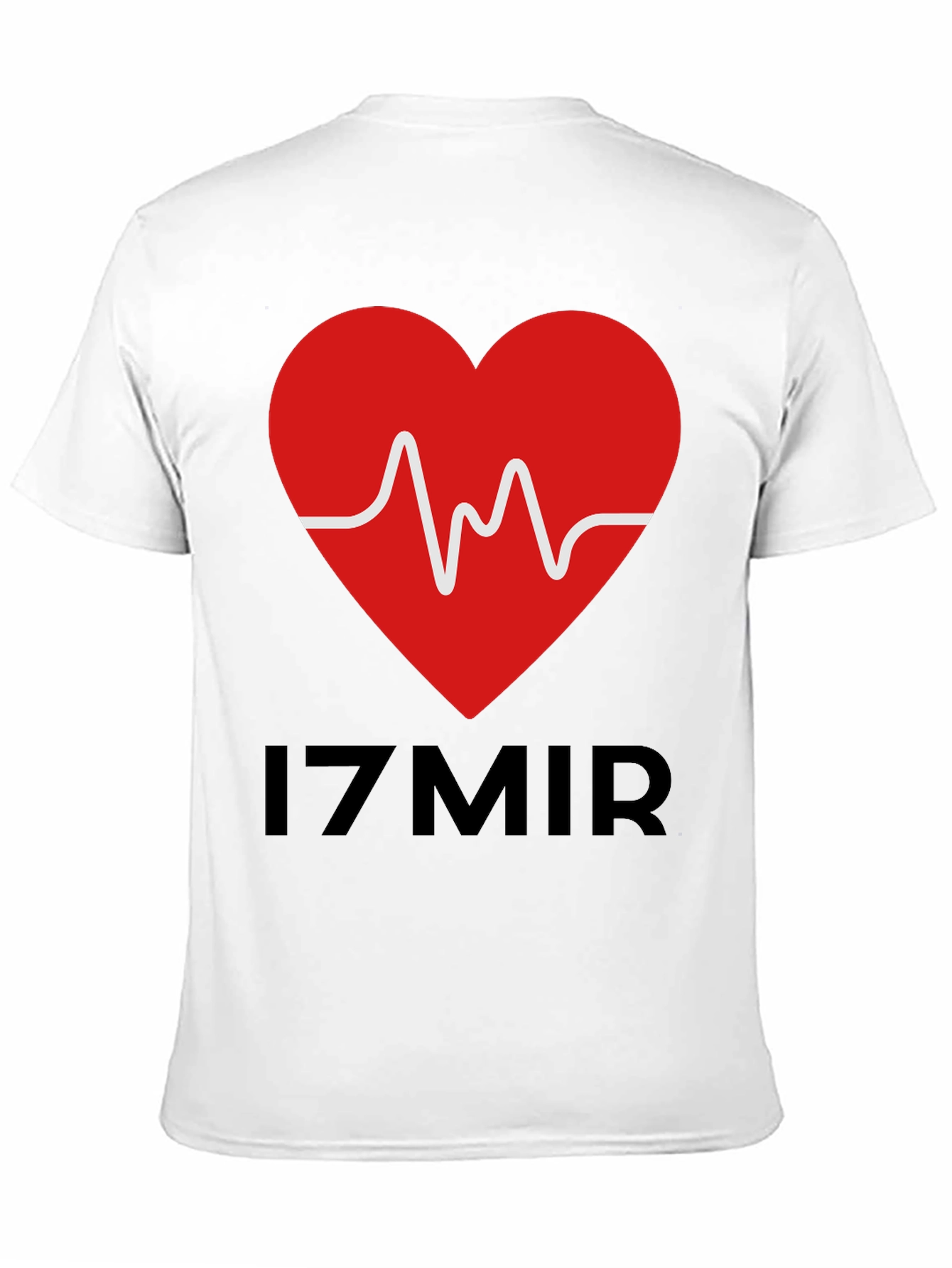 Black Izmir Heartbeat T-Shirt - Unique Graphic Tee view 11