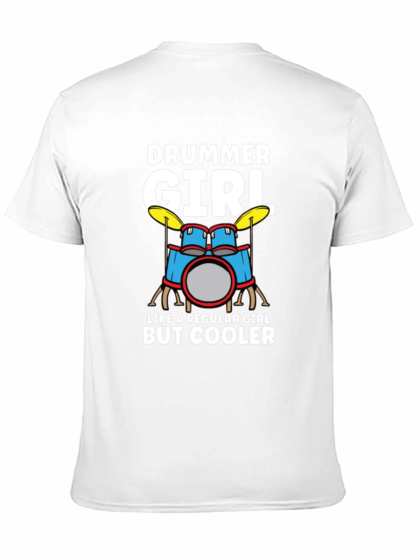 Black Drummer Girl T-Shirt - Music Lover Tee view 11
