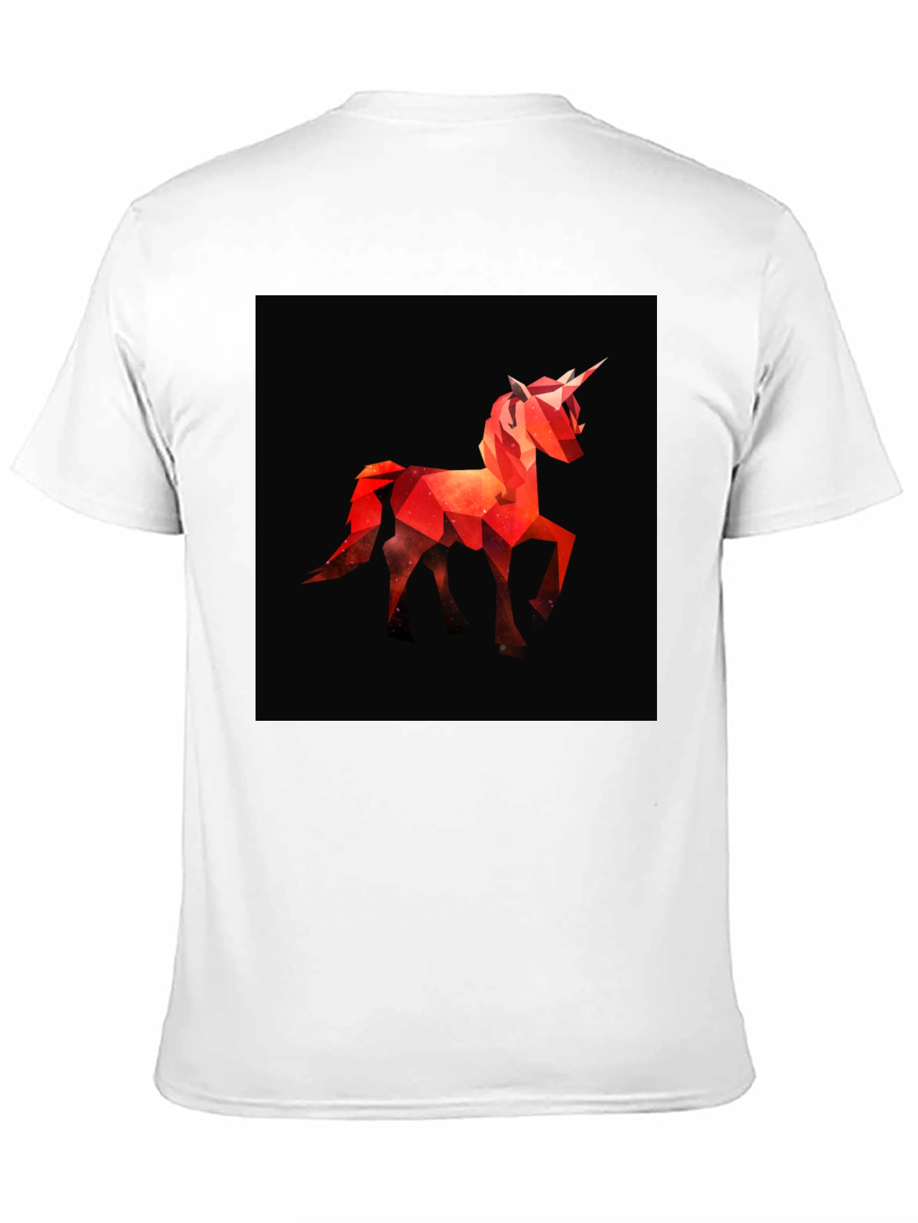 Black Geometric Unicorn Graphic Tee - Modern Style view 11