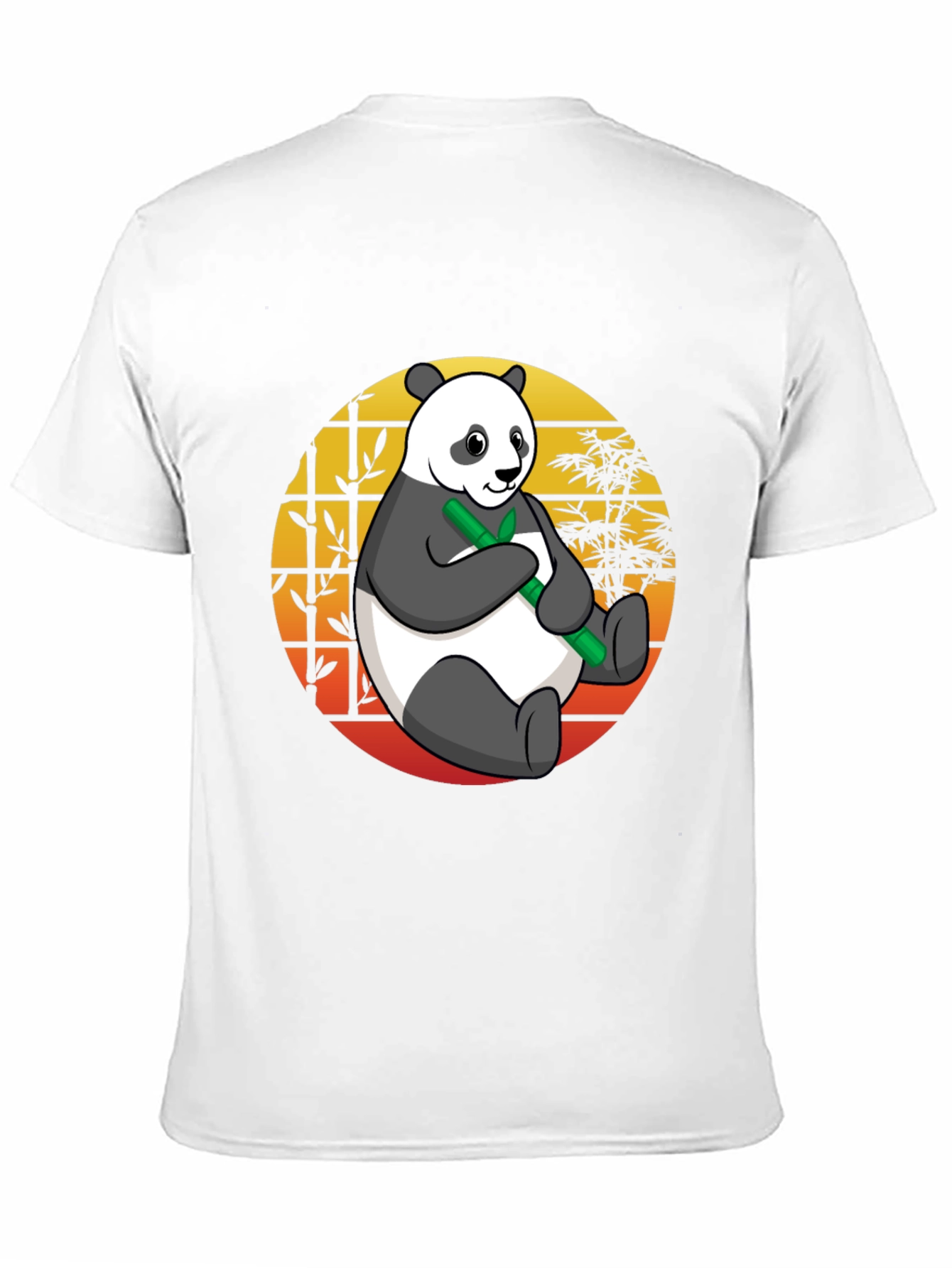Black Panda Bamboo T-Shirt - Men's Black Graphic Tee view 11