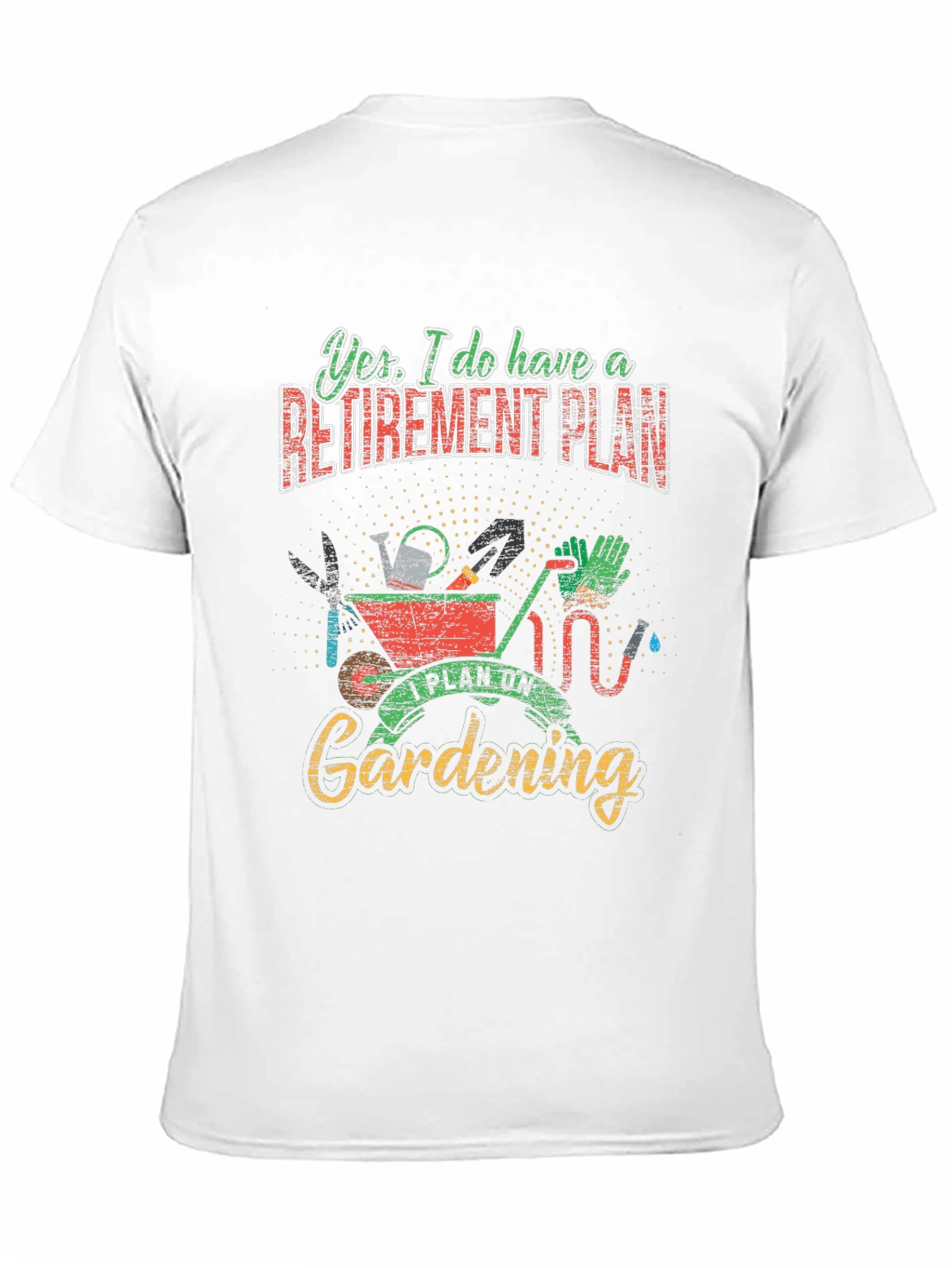 Black Gardening Retirement Plan T-Shirt view 11