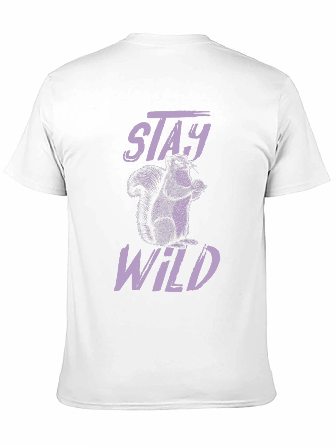 Black Stay Wild Squirrel Graphic T-Shirt - Black view 11
