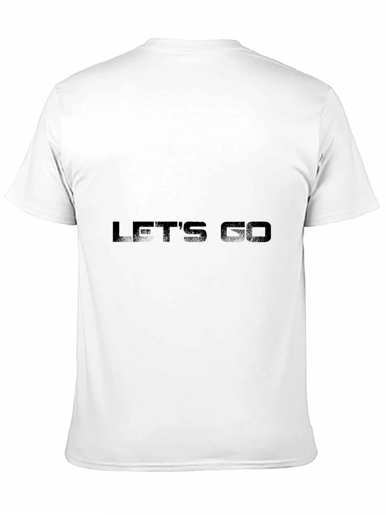 Black Men's Black 'Let's Go' Graphic Tee - Casual Style view 11