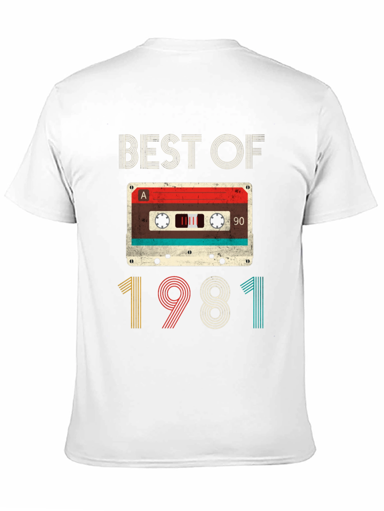 Black Best of 1981 Vintage Cassette T-Shirt view 11