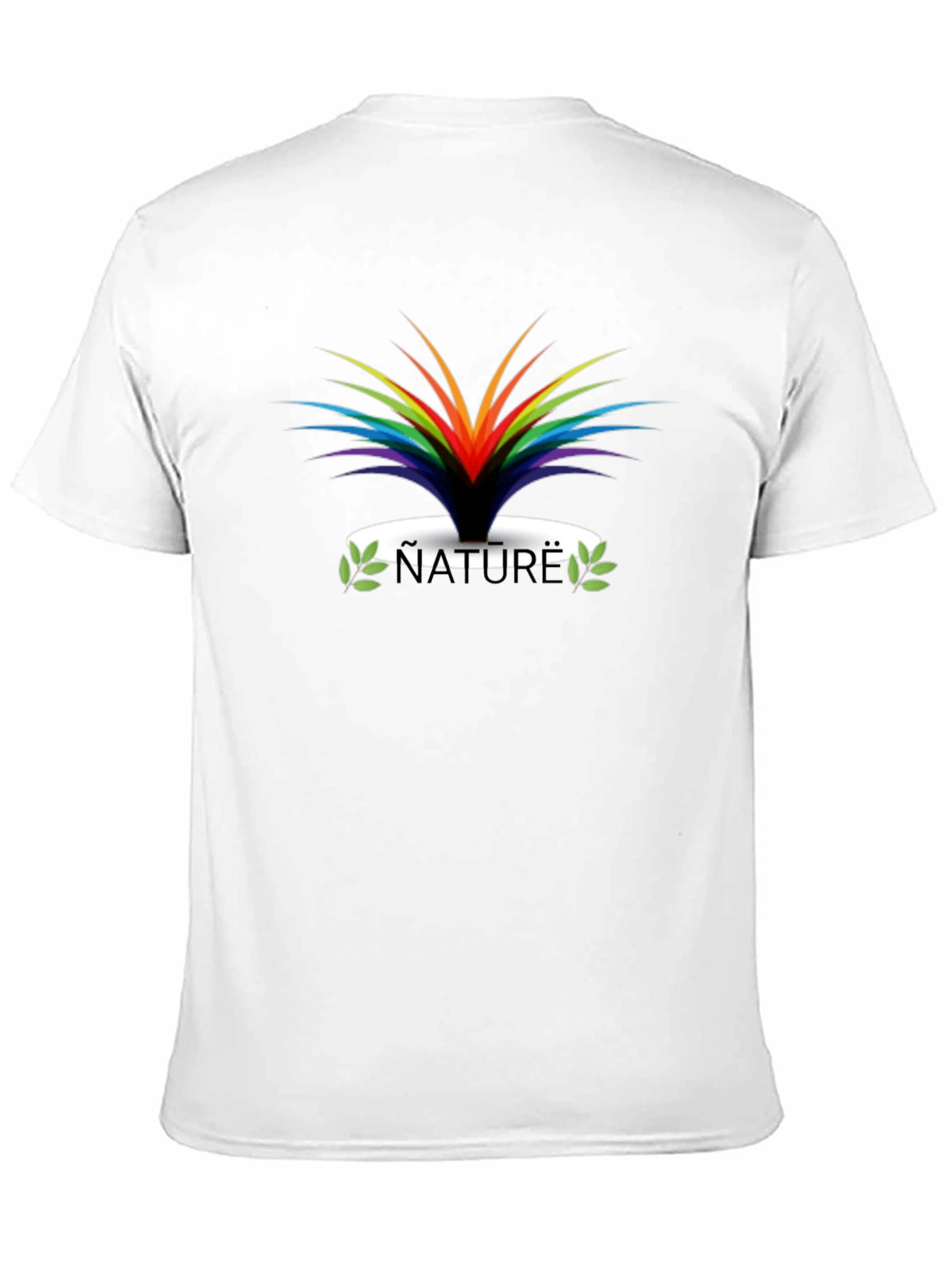 Black Nature Rainbow Graphic Black T-Shirt view 11