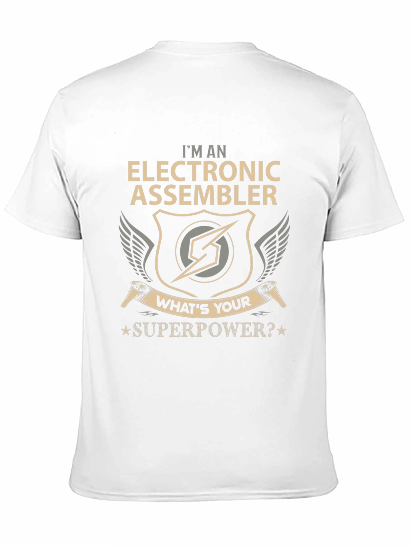 Black Electronic Assembler Superpower T-Shirt view 11