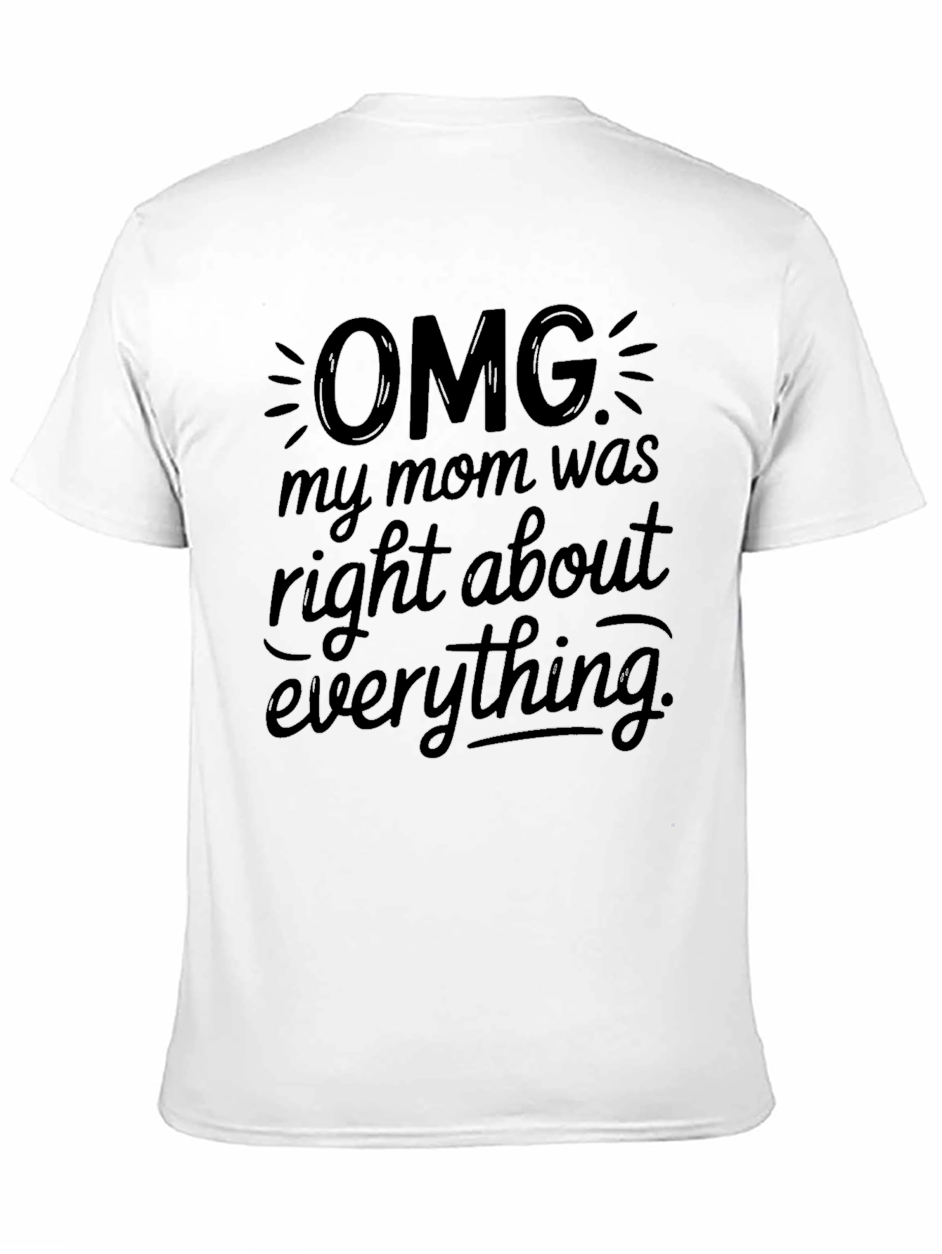 Black OMG My Mom Was Right T-Shirt - Novelty Graphic Tee view 11