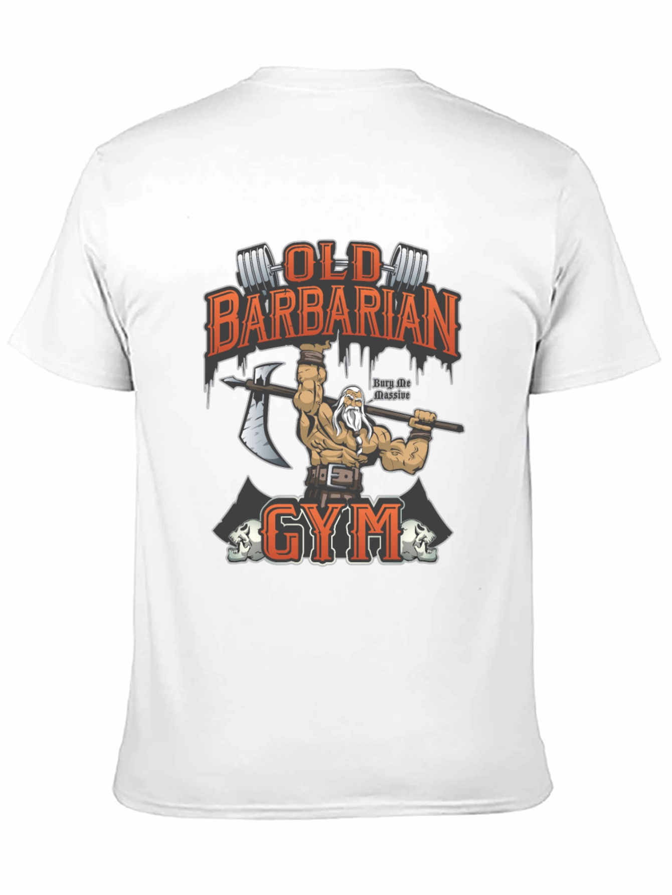Black Old Barbarian Gym Black T-Shirt view 11
