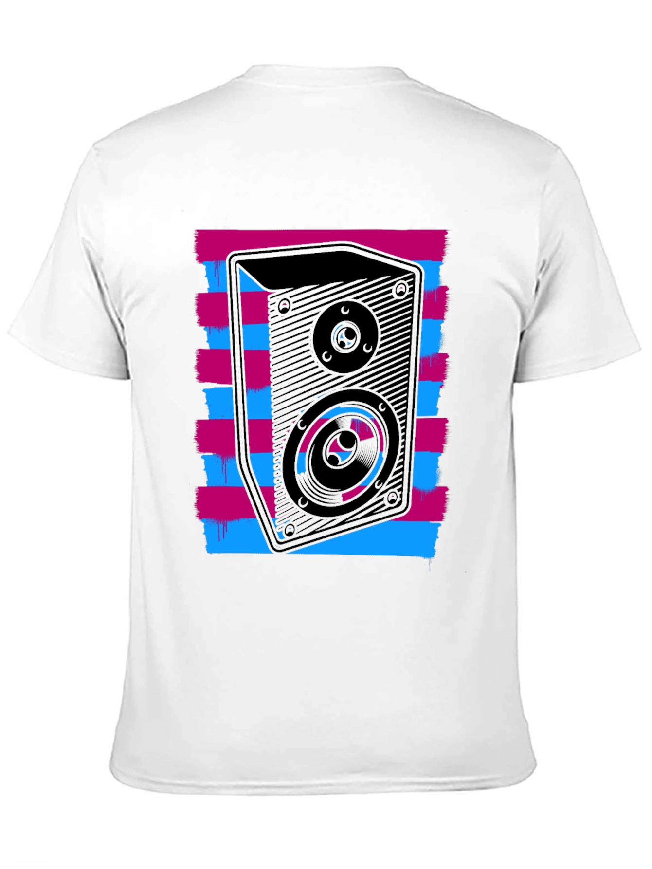 Black Retro Speaker Graphic T-Shirt - Bold Black Tee view 11