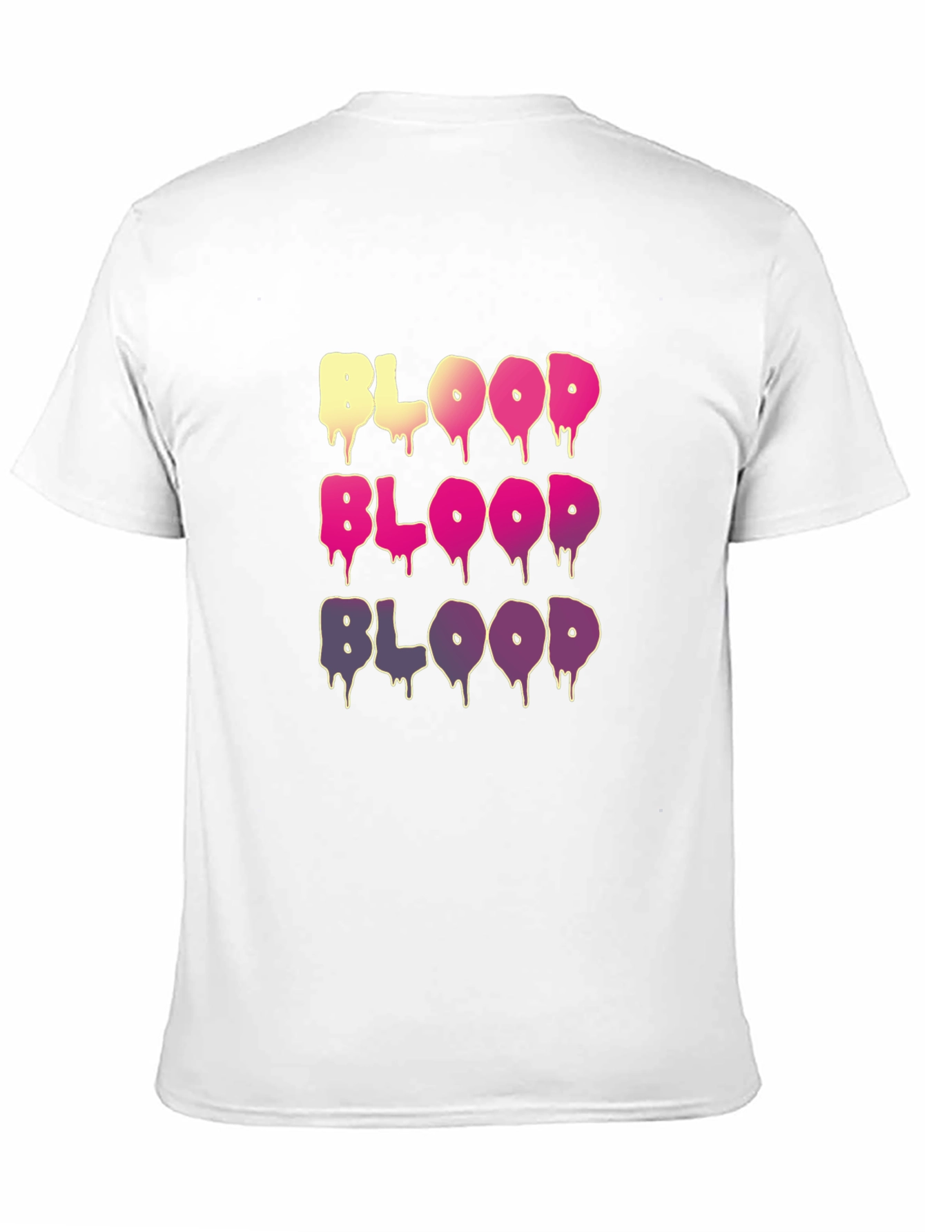 Black Men's Blood Graphic Print Crew Neck T-Shirt view 11
