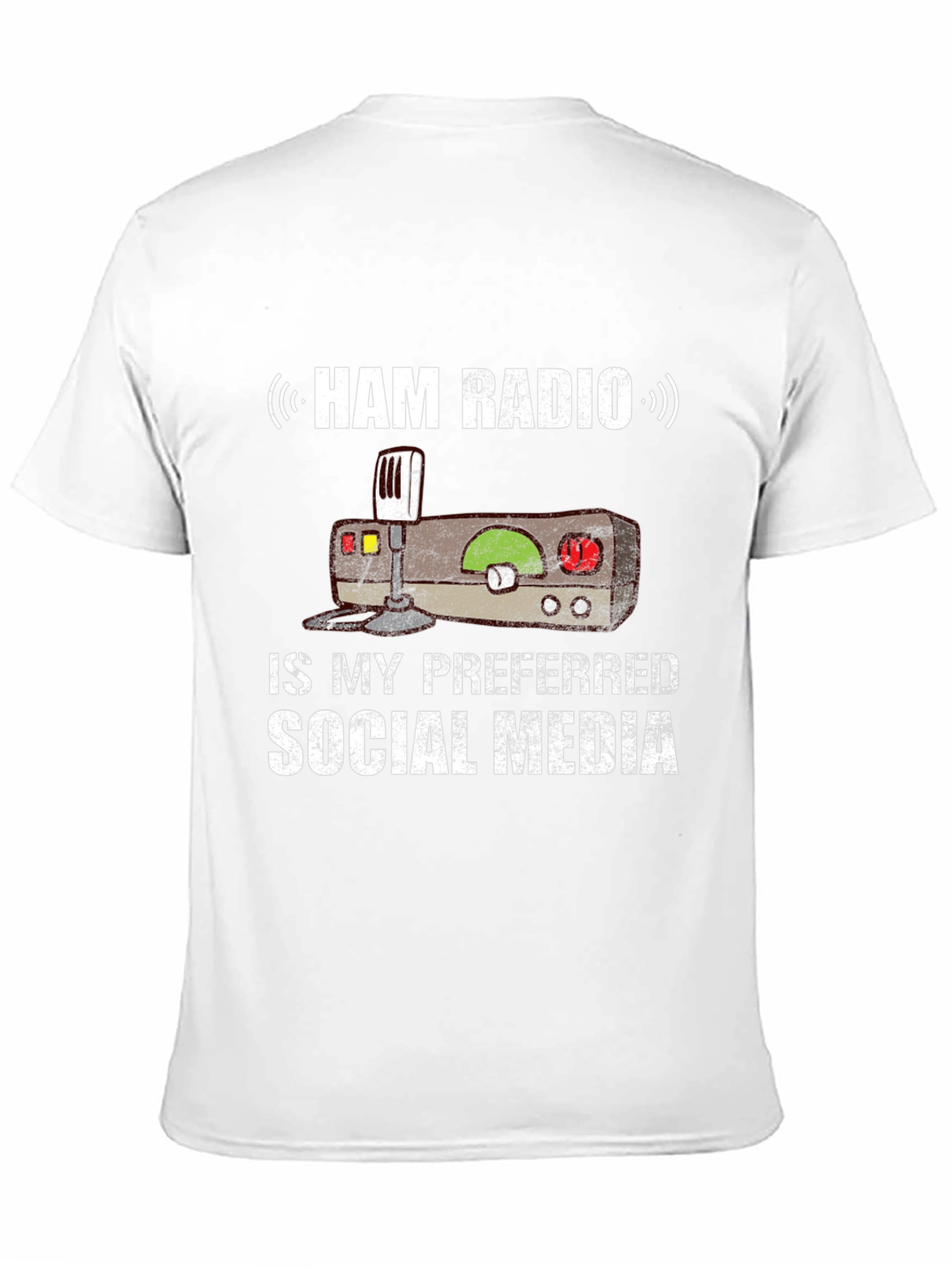 Black Ham Radio Social Media T-Shirt view 11