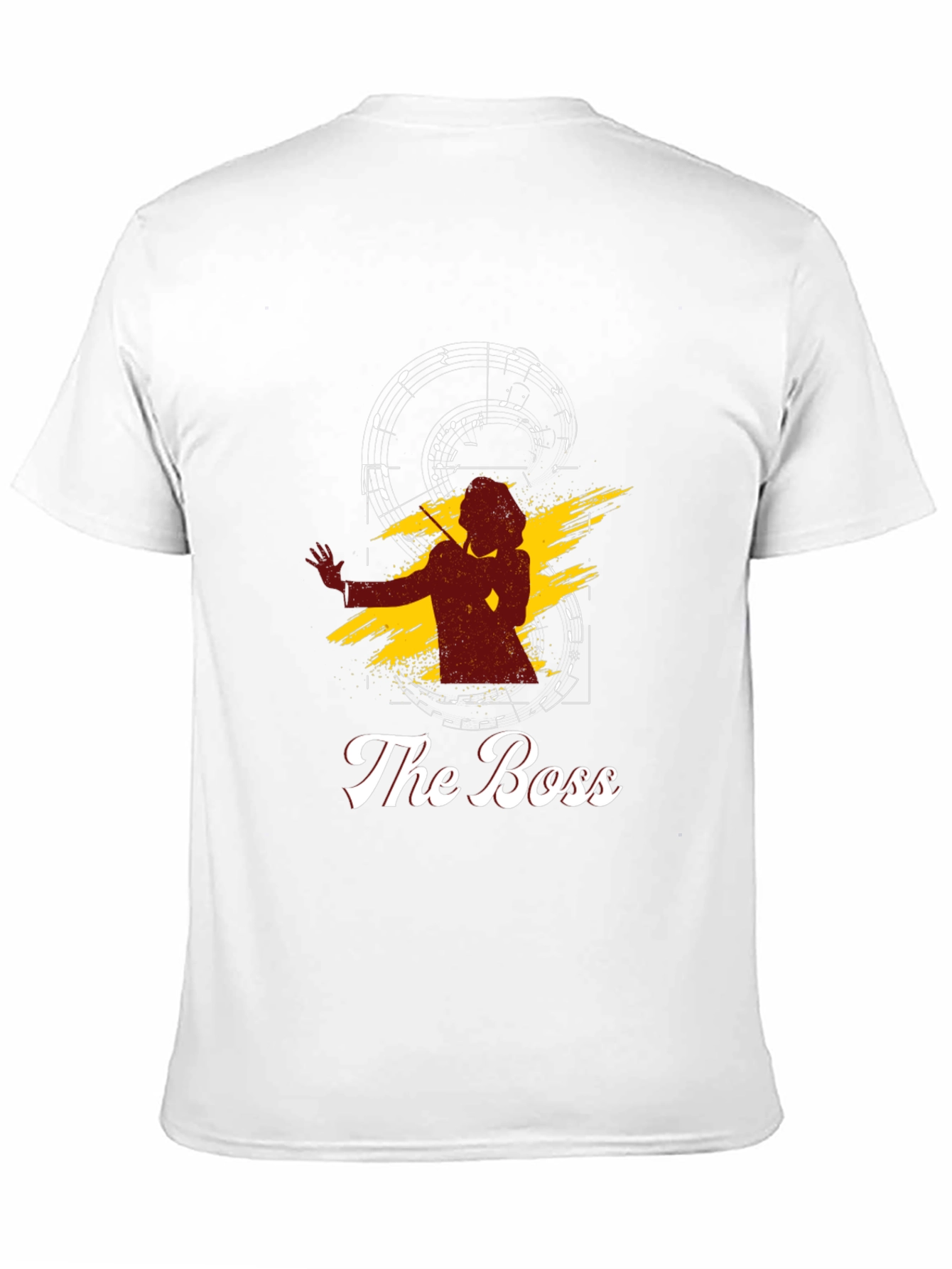 Black The Boss Graphic T-Shirt - Music Conductor Design view 11