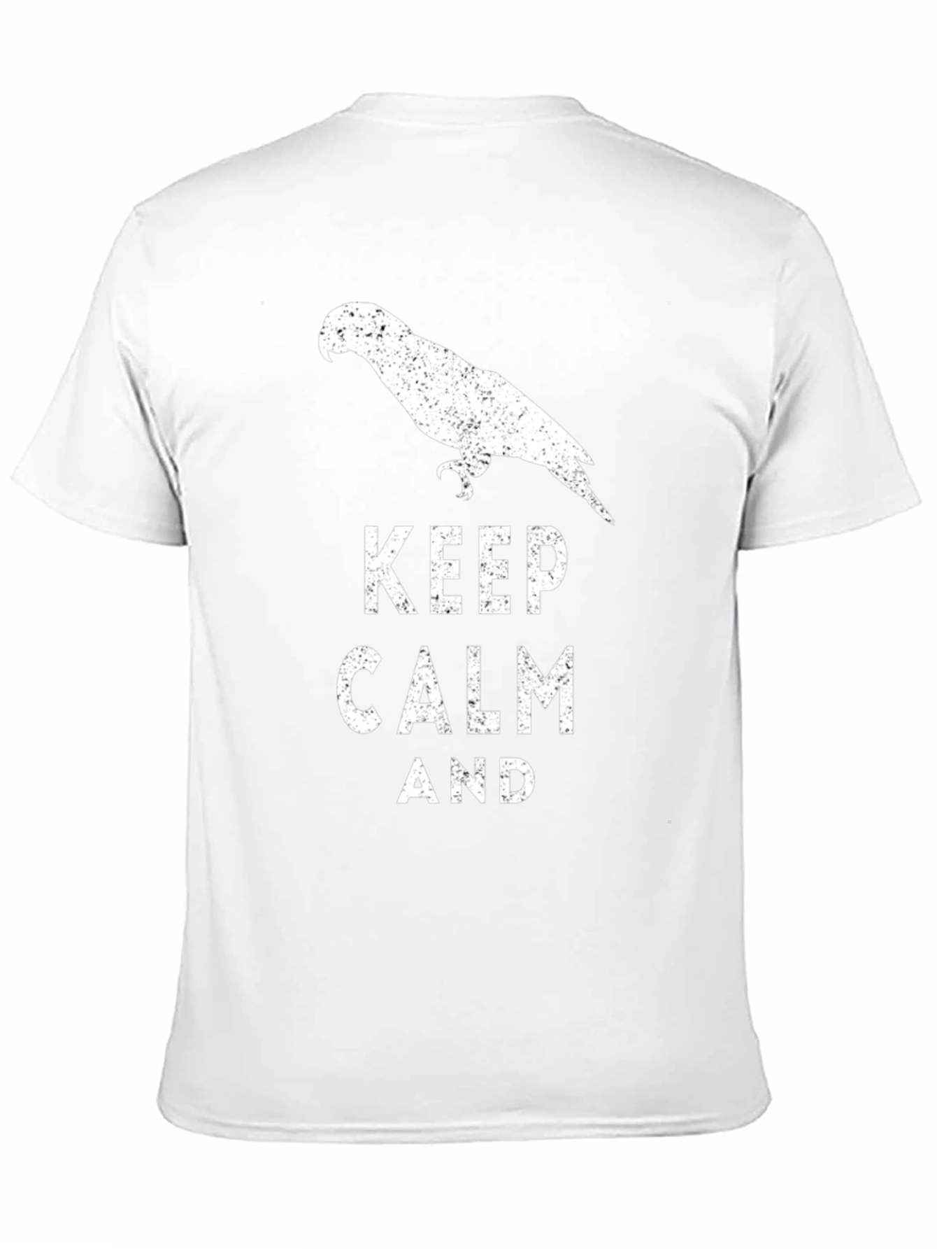 Black Keep Calm Parrot T-Shirt view 11