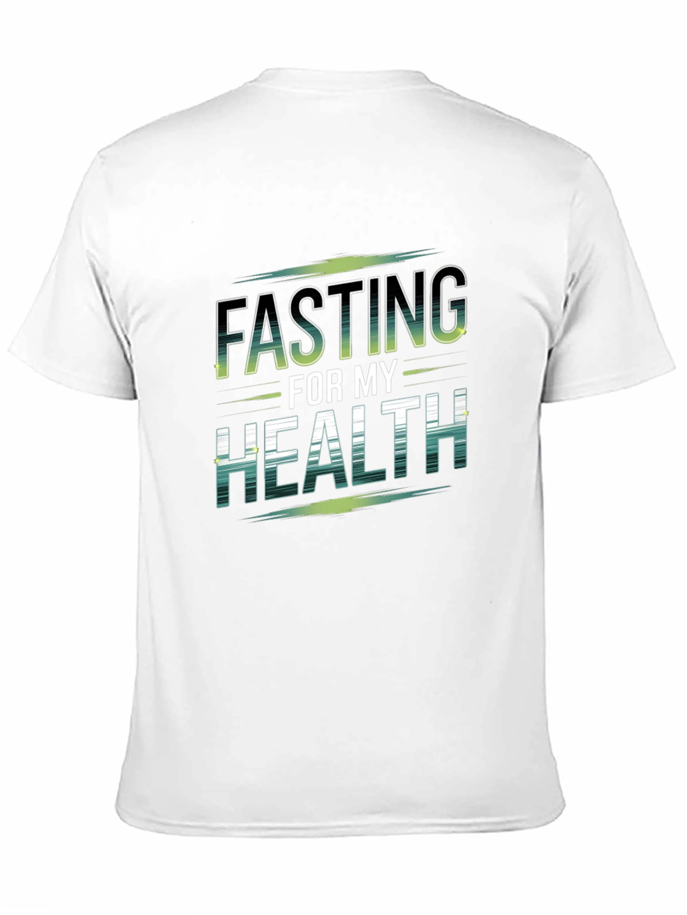 Black Fasting For My Health Graphic T-Shirt view 11