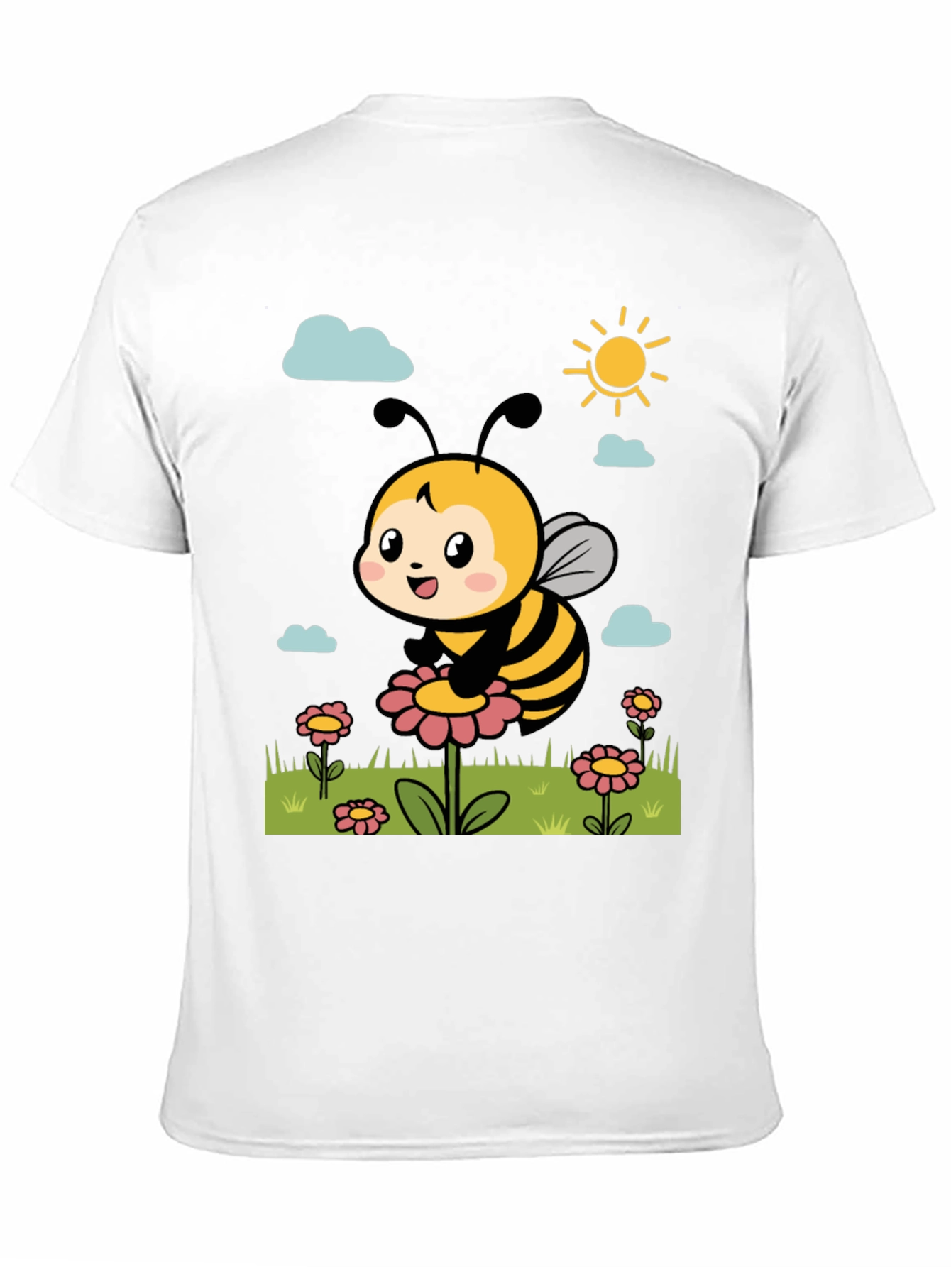 Black Cute Bee Graphic Tee - Black T-Shirt view 11