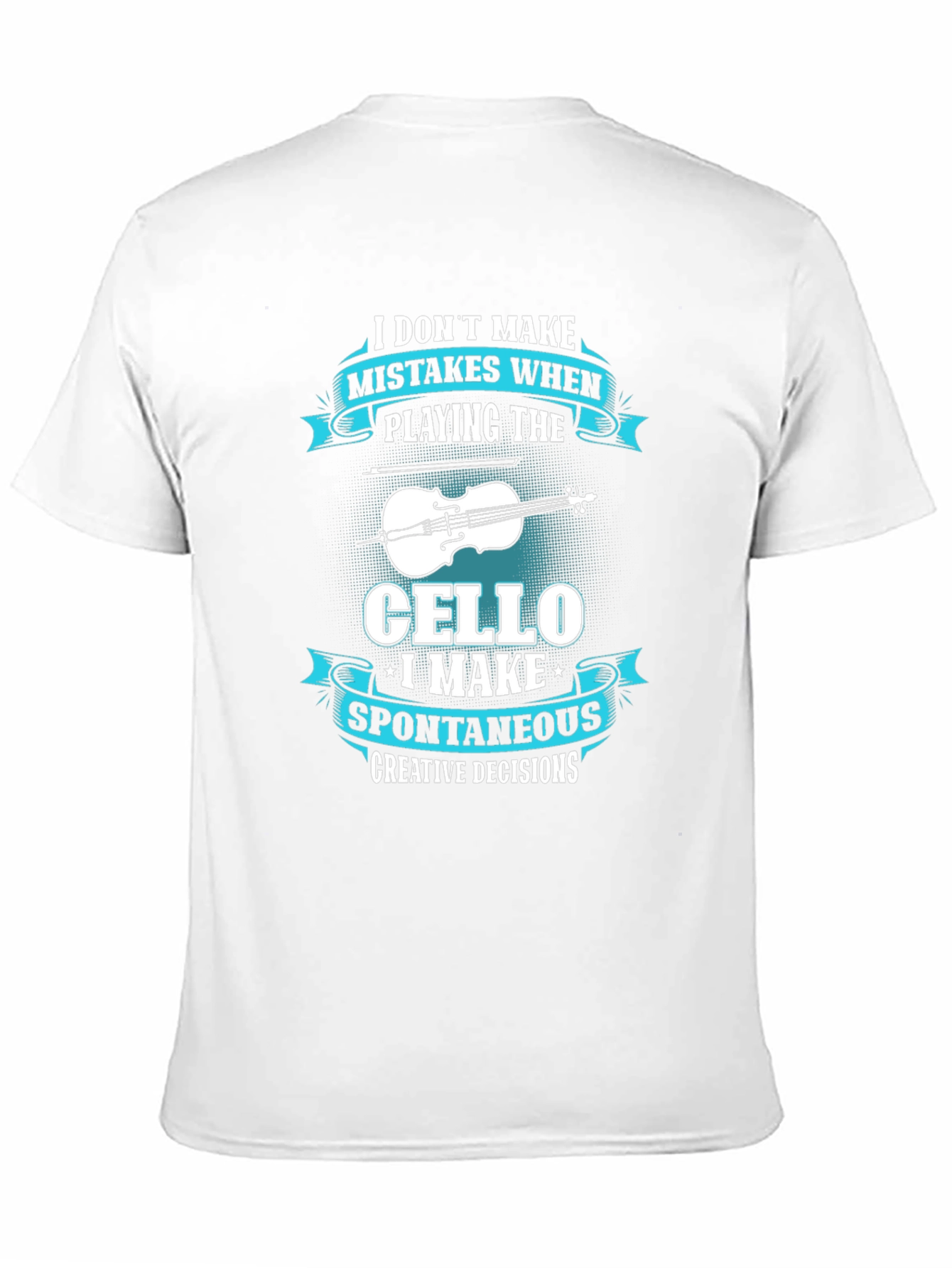 Black Cello Player T-Shirt: Spontaneous Creative Decisions view 11