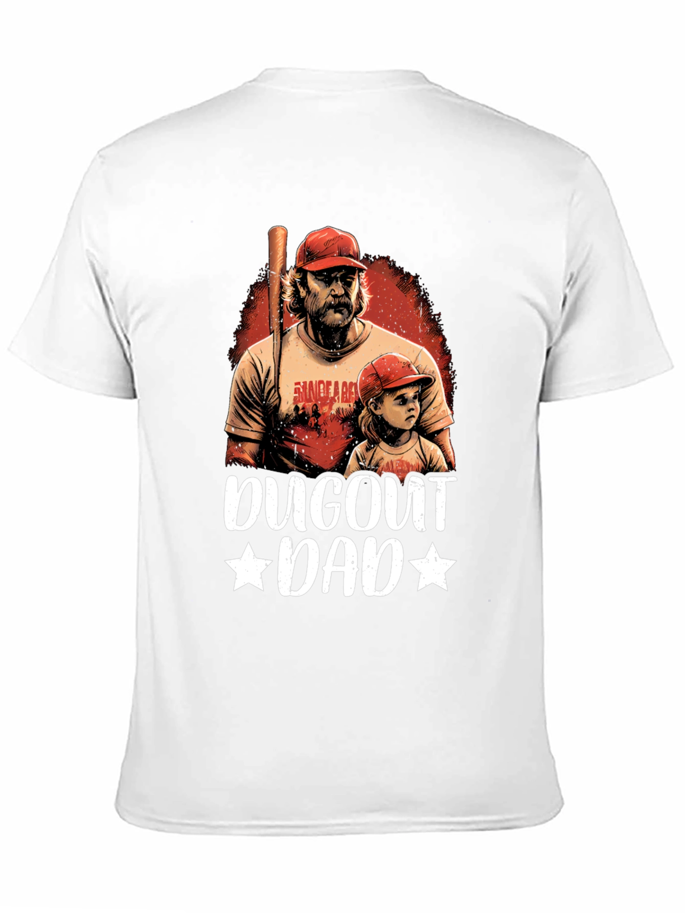 Black Dugout Dad Graphic Tee - Baseball Fan Apparel view 11