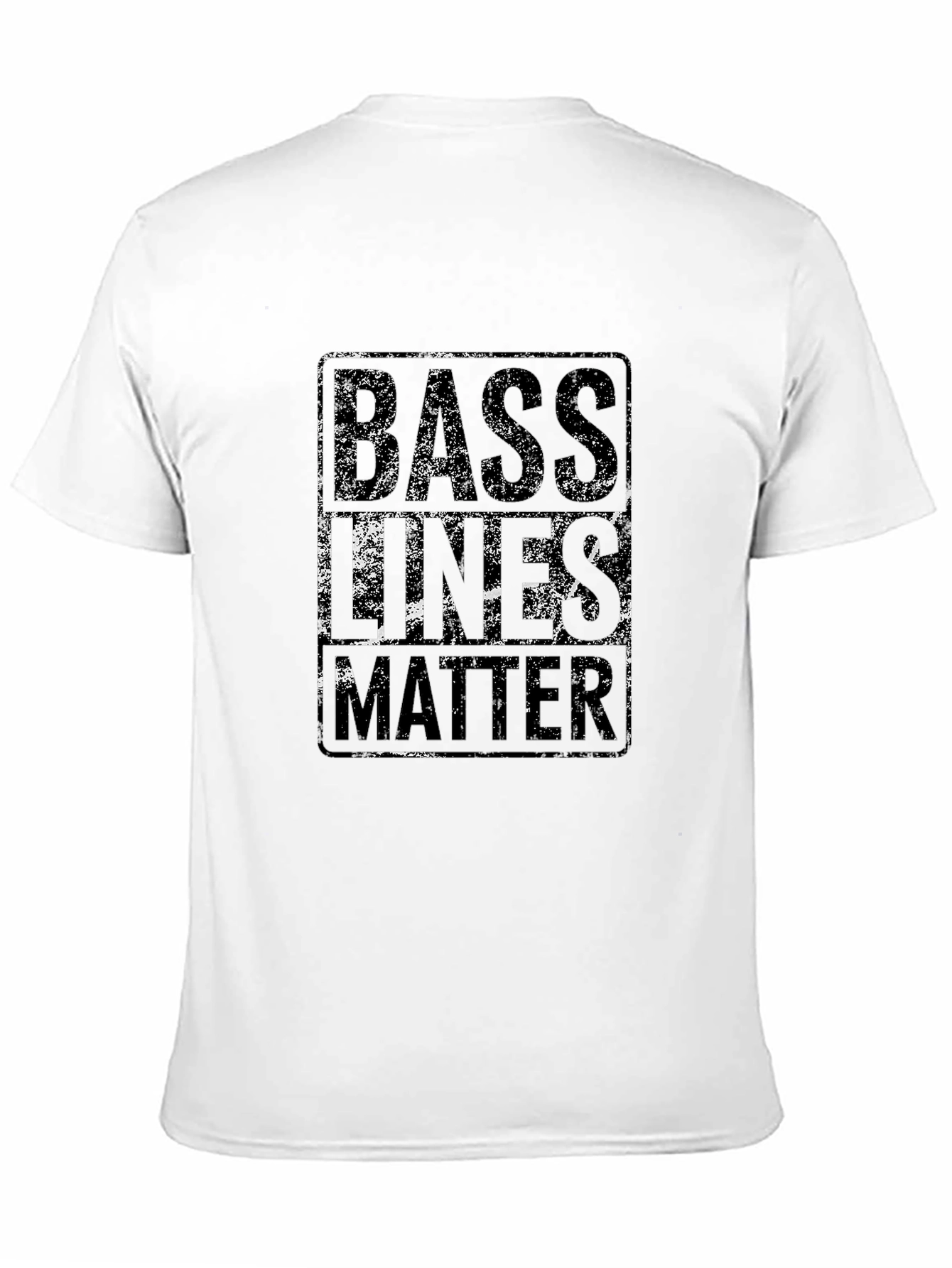Black Bass Lines Matter Black Graphic Tee Shirt view 11