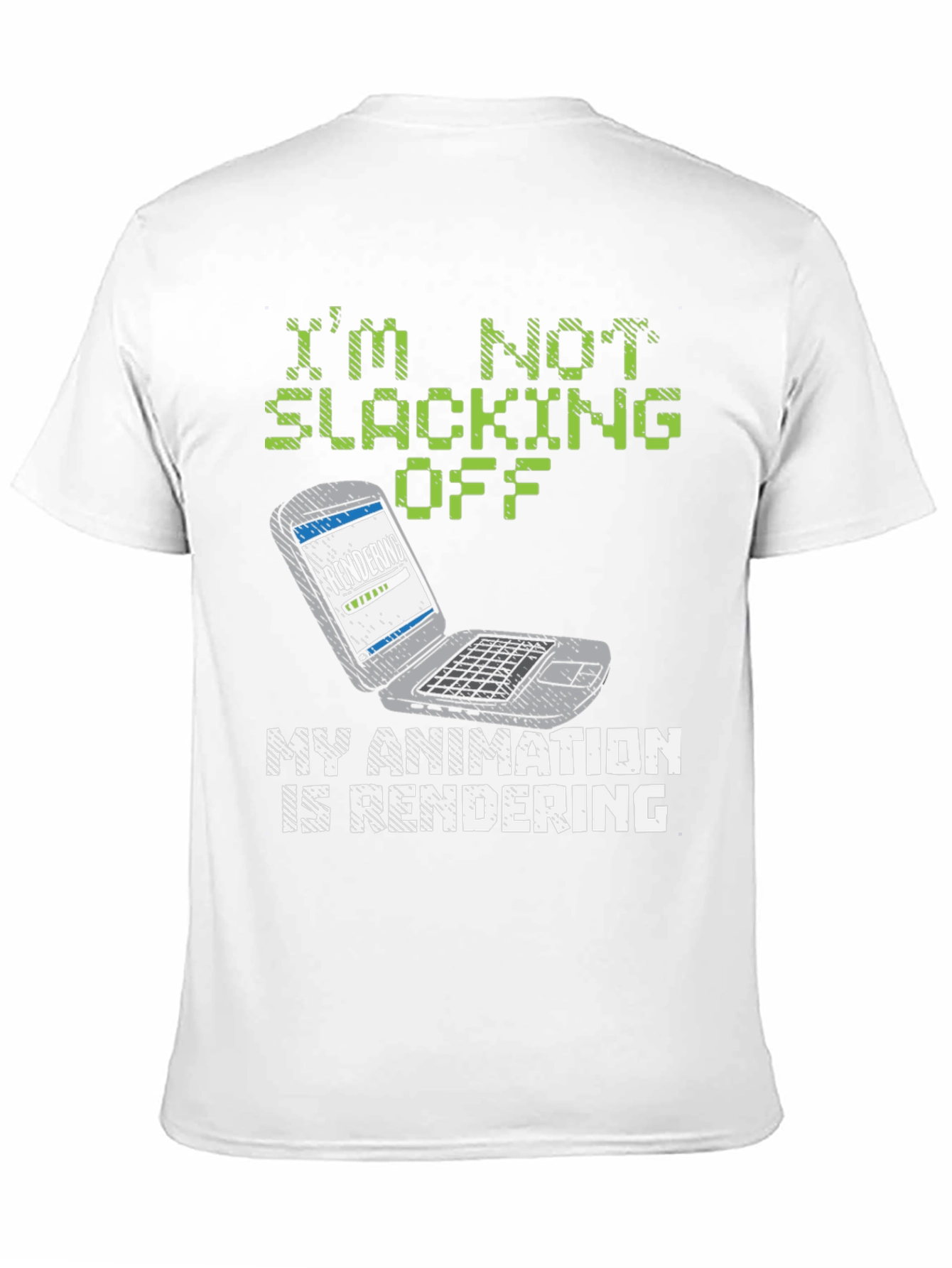 Black Animator's "Rendering" Graphic Tee - Funny & Unique! view 11