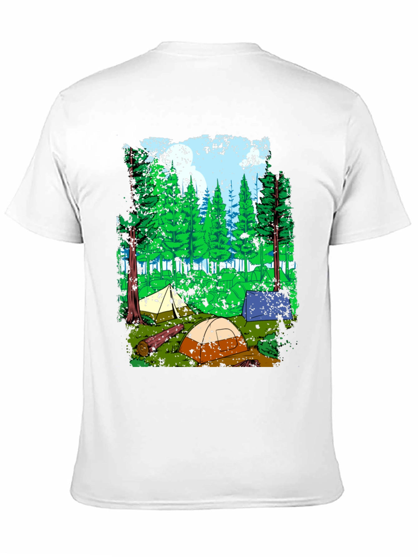 Black Camping Adventure Graphic T-Shirt view 11