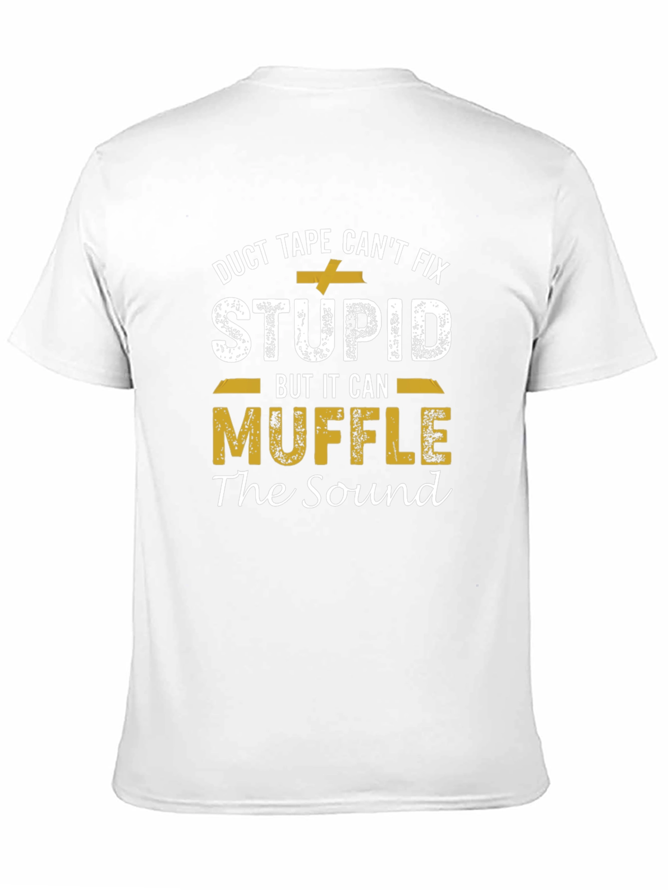 Black Duct Tape Humor T-Shirt view 11