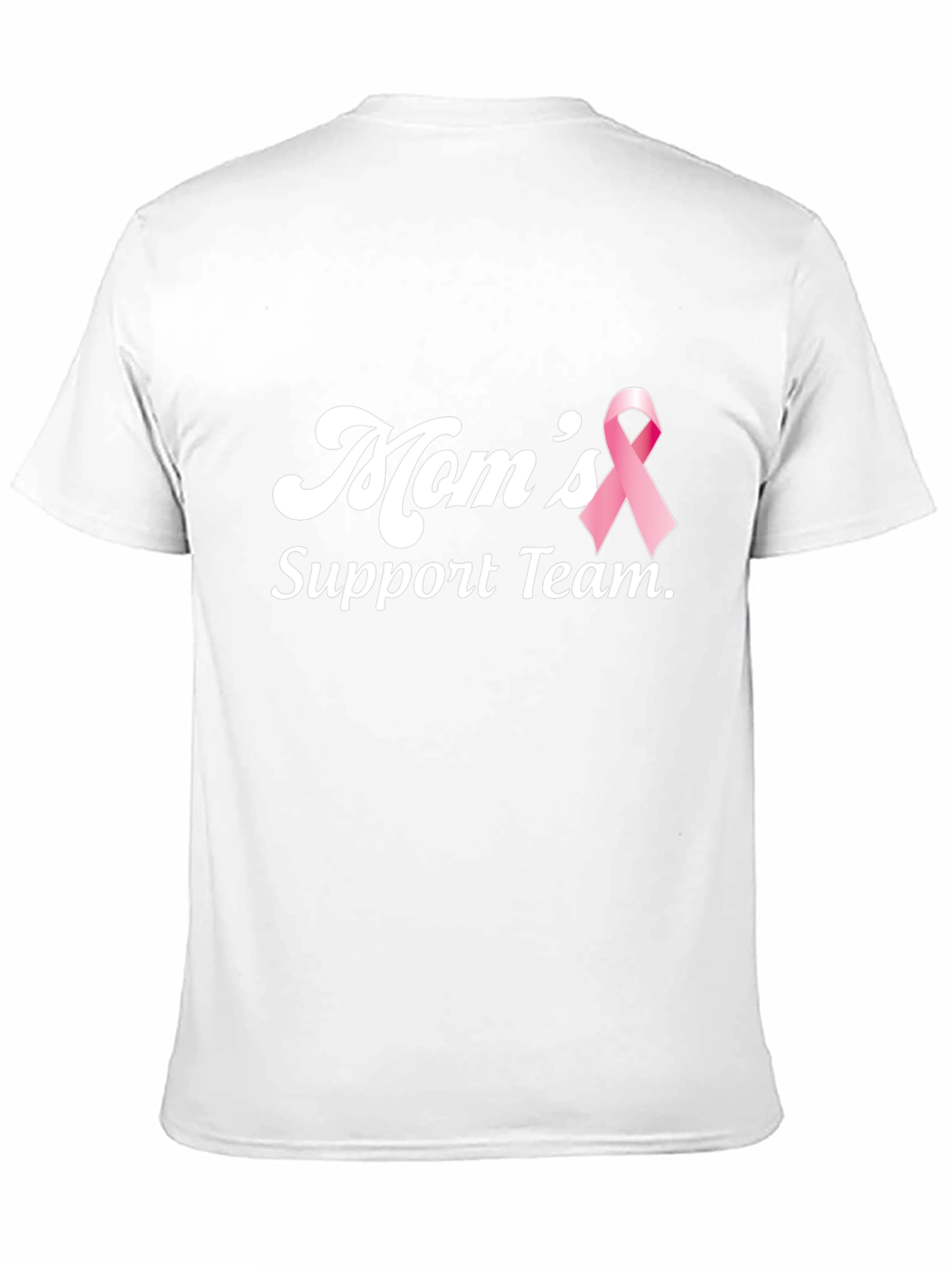 Black Mom's Support Team T-Shirt - Breast Cancer Awareness Tee view 11