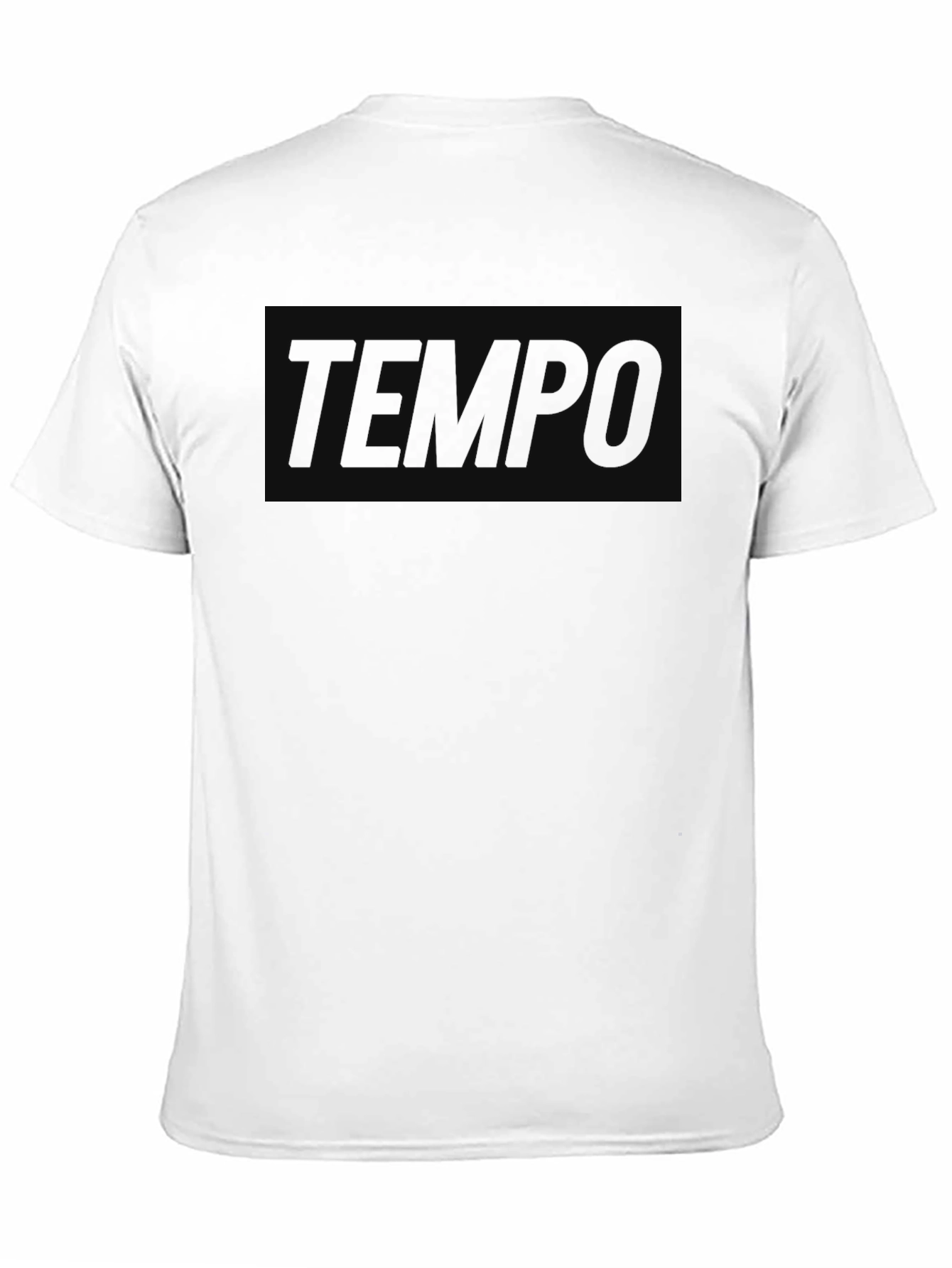 Black Men's Solid Black "Tempo" Graphic Tee - Casual Style view 11