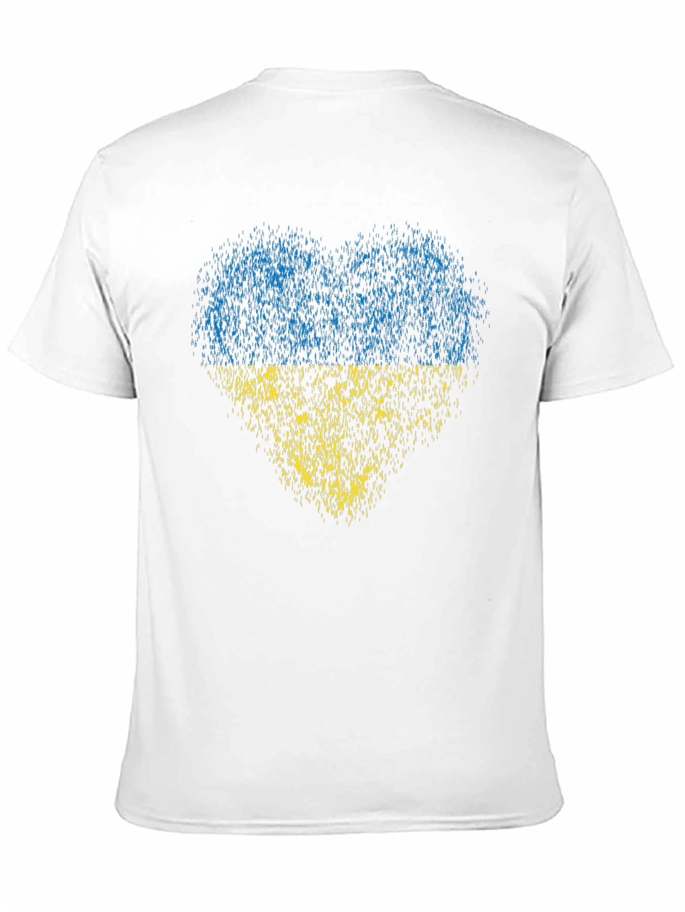 Black Ukraine Heart Flag Graphic T-Shirt - Black view 11