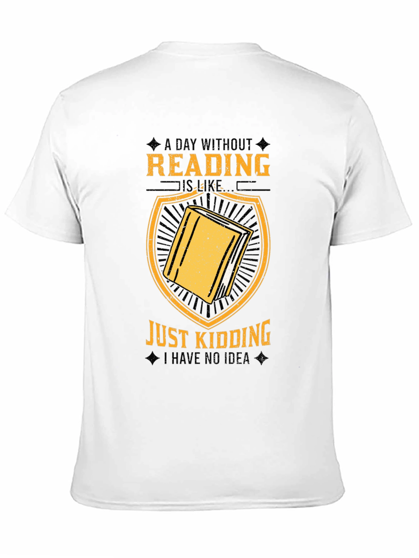Black Funny Reading T-Shirt - A Day Without Reading view 11