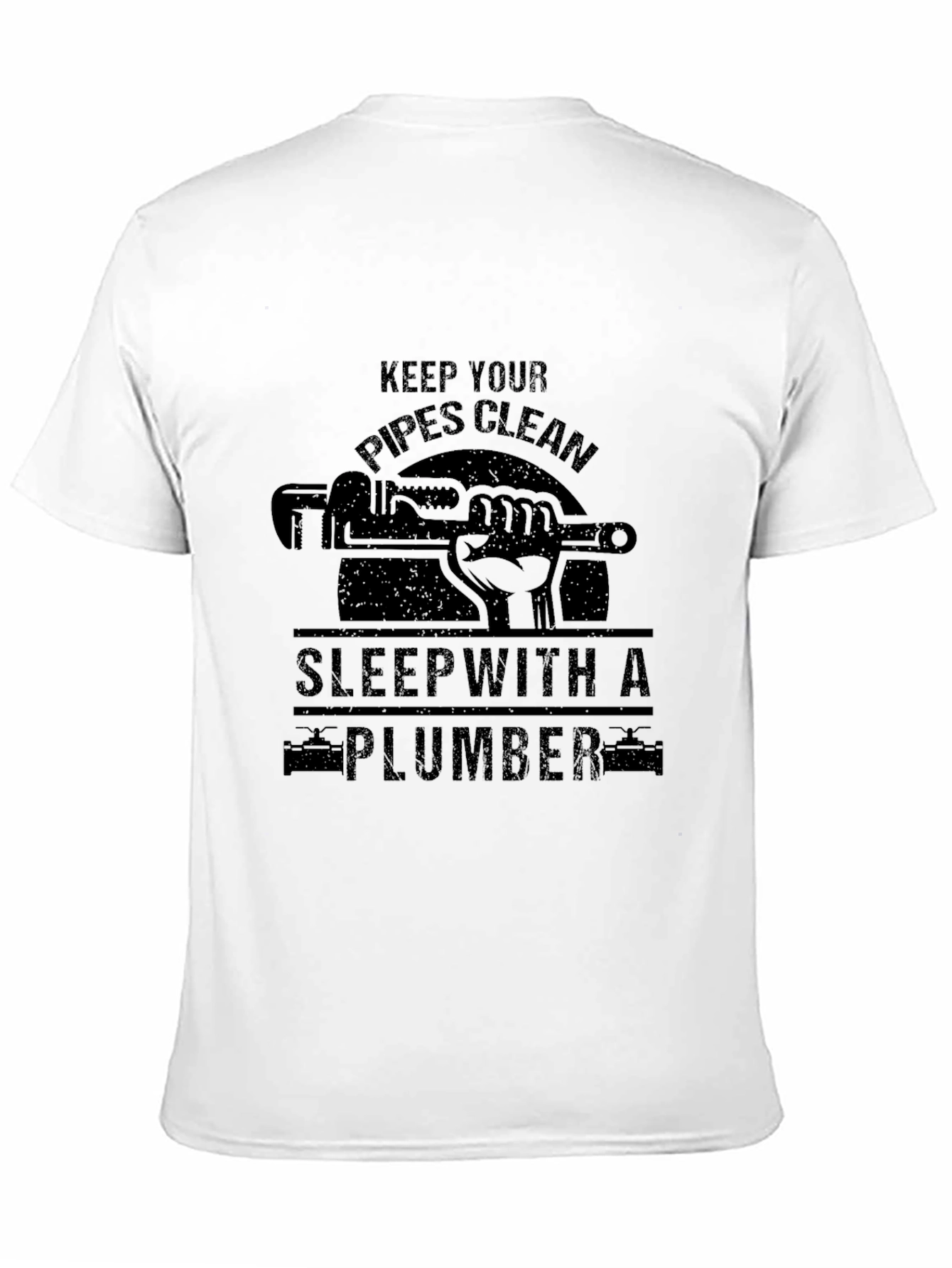Black Keep Your Pipes Clean Plumber T-Shirt view 11