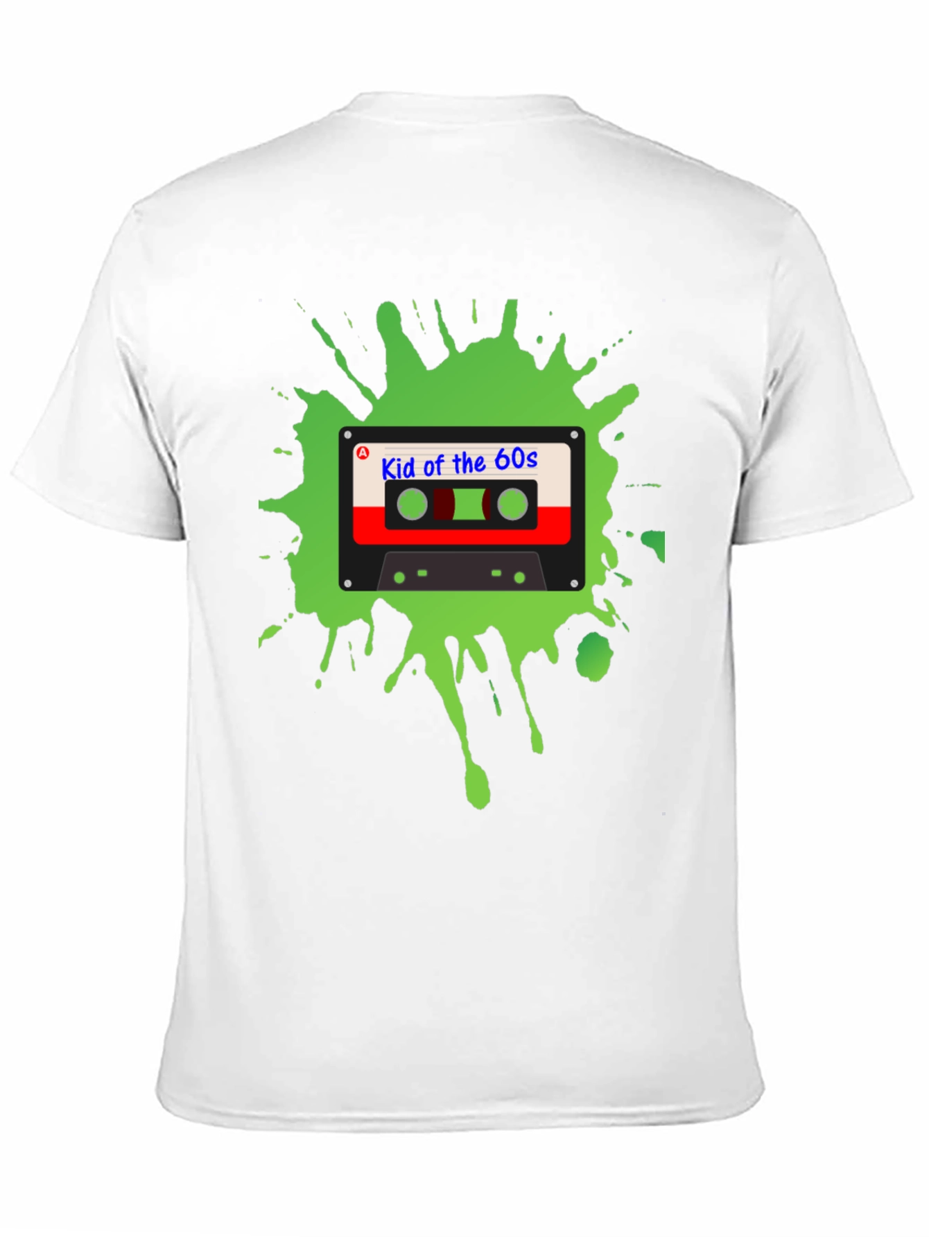 Black Retro "Kid of the 60s" Cassette Tape Graphic T-Shirt view 11