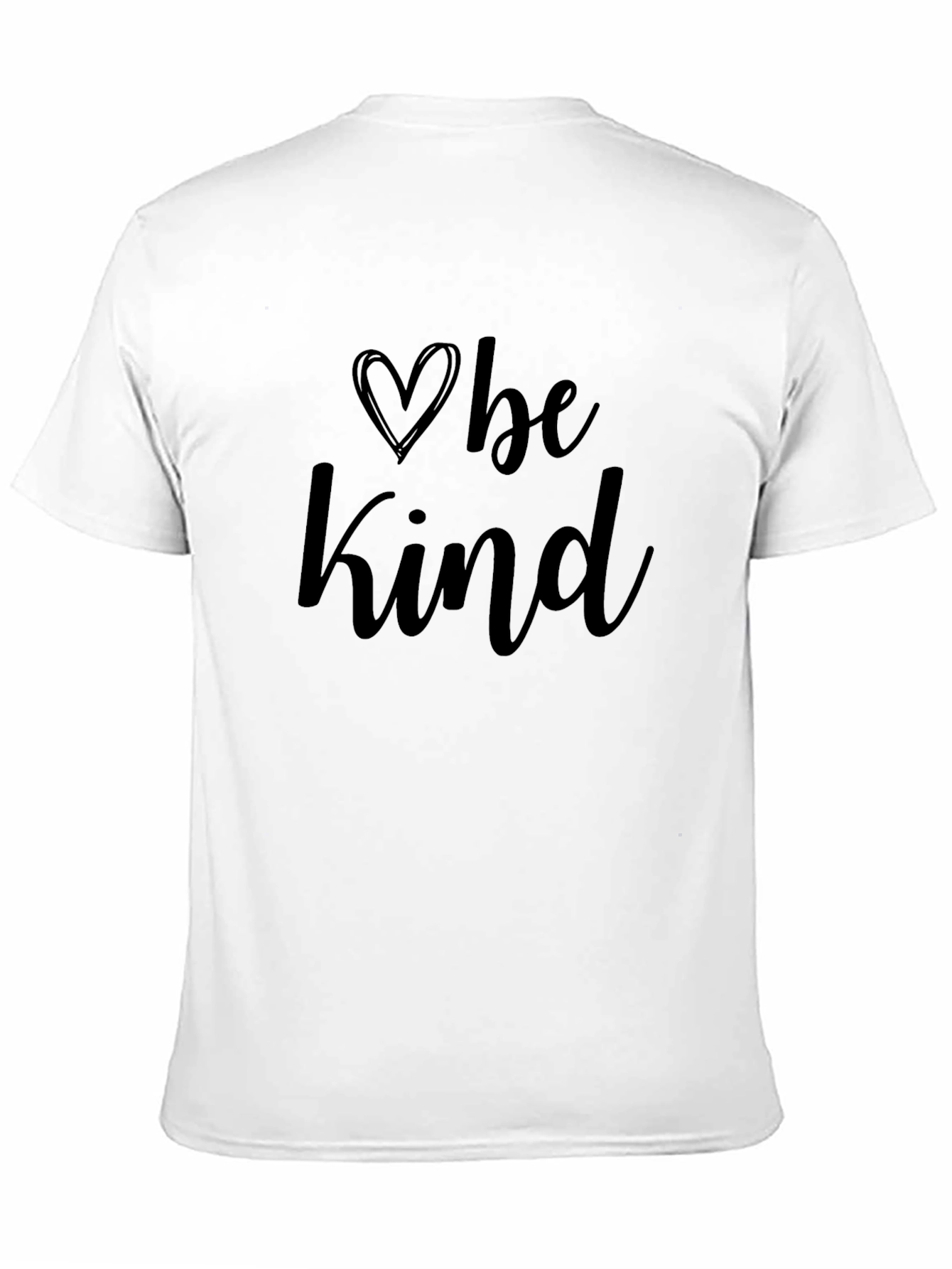 Black Be Kind Heart Graphic Black T-Shirt view 11
