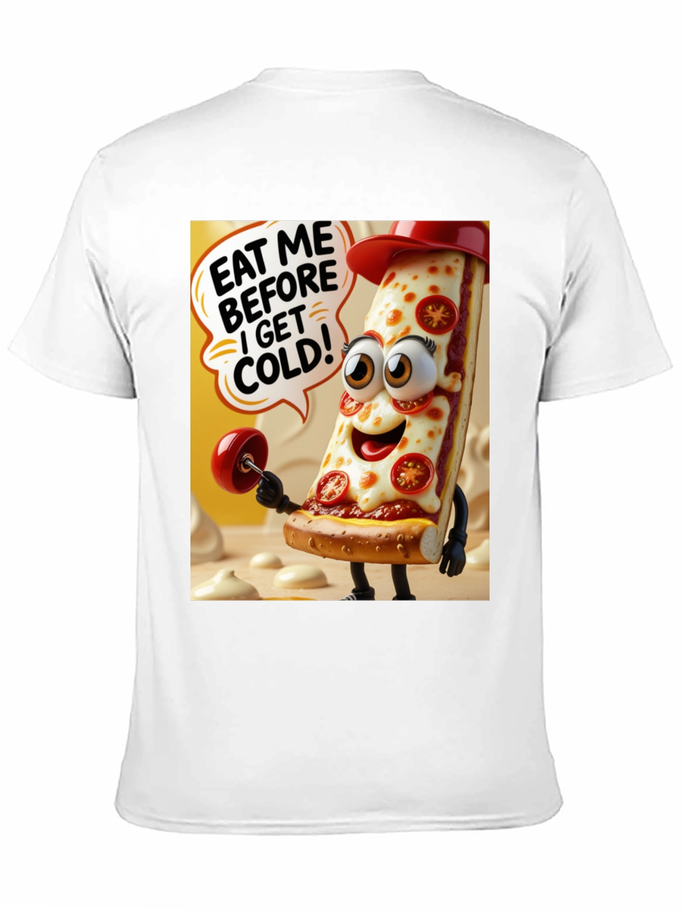 Black Pizza Lover's Graphic T-Shirt view 11