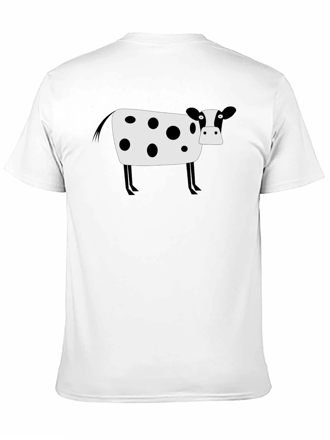 Black Cow Graphic Tee - Black Cotton Blend Casual T-Shirt view 11