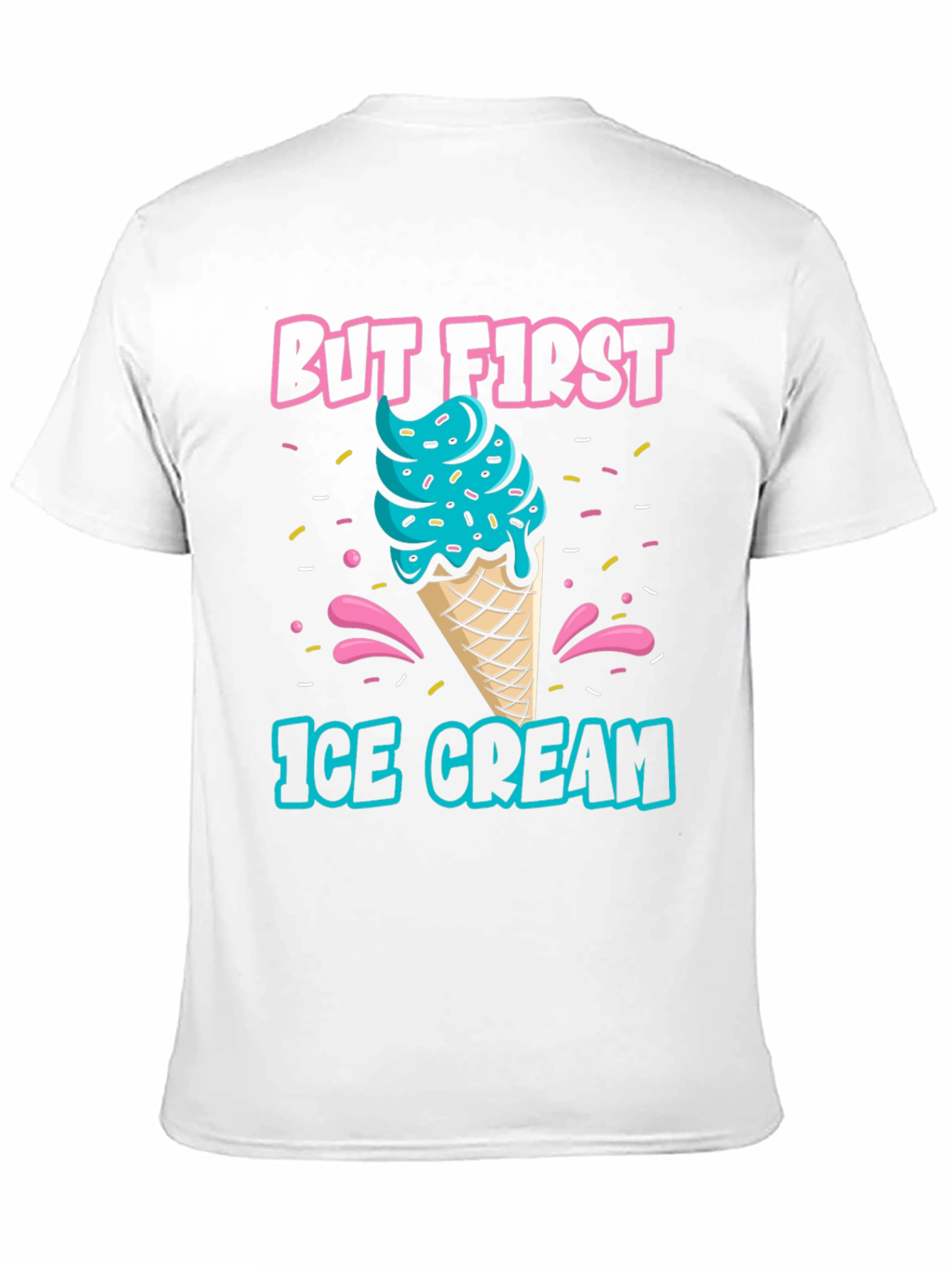 Black But First Ice Cream Graphic T-Shirt view 11