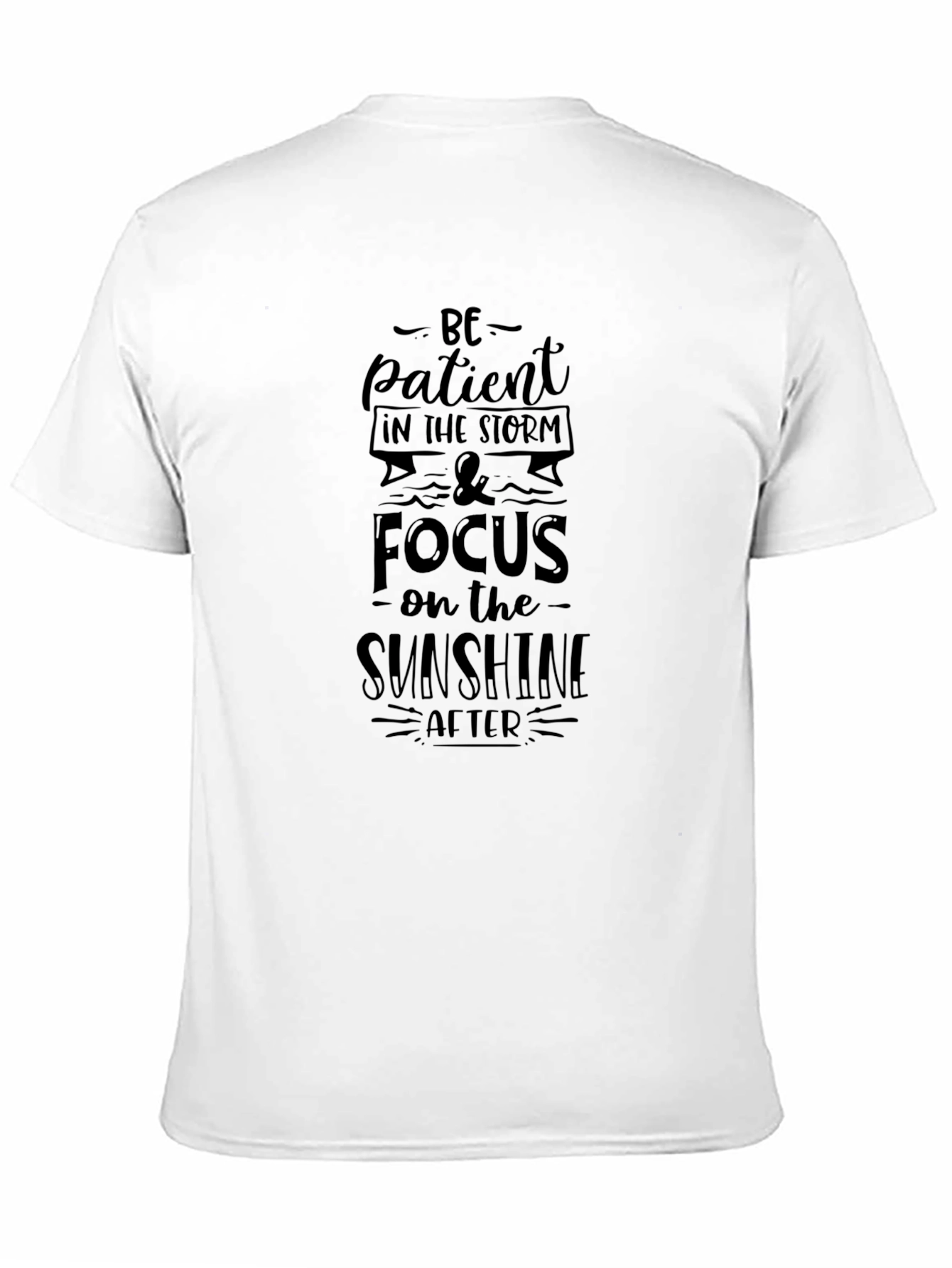 Black Be Patient Graphic Tee - Inspirational Unisex T-Shirt view 11