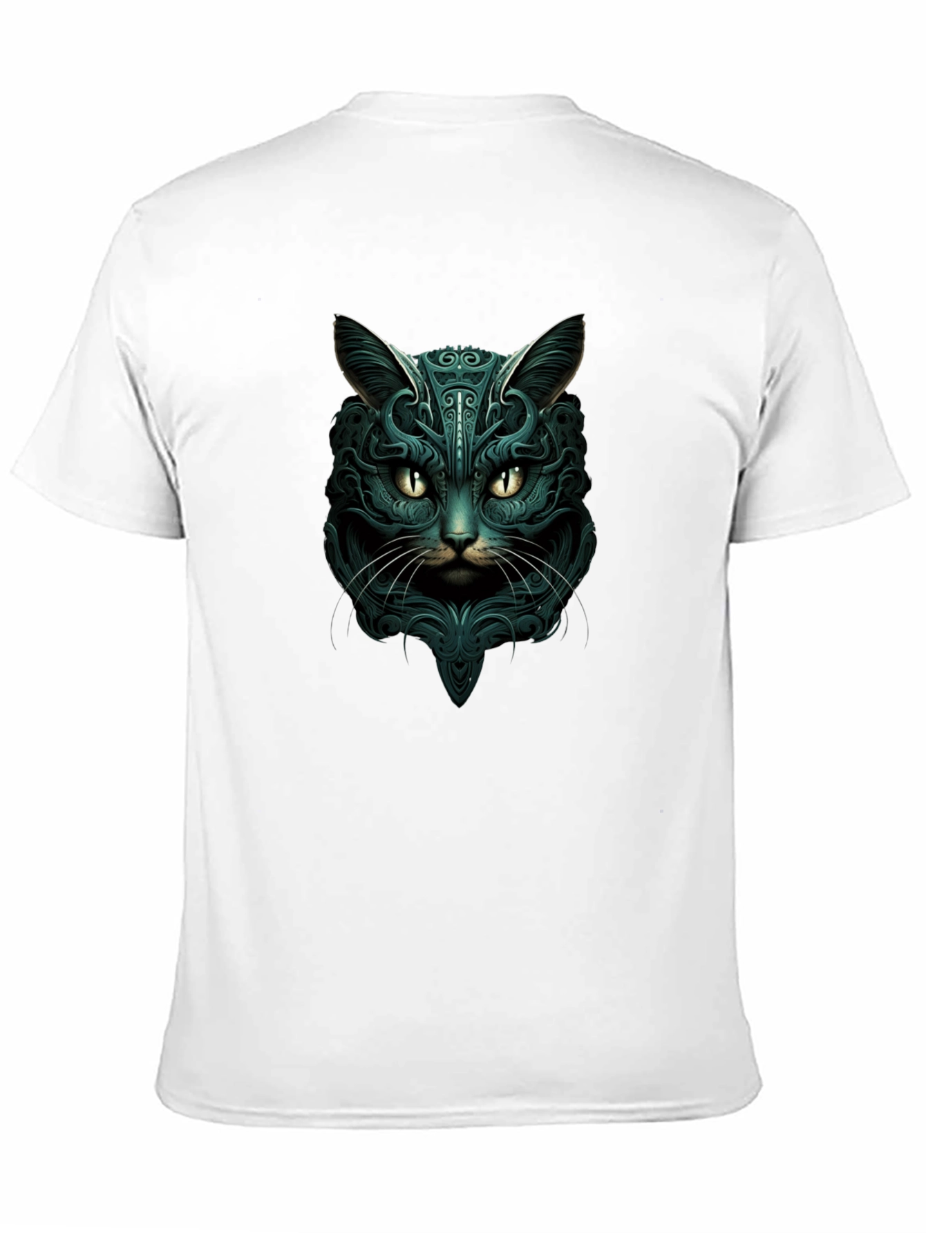 Black Mystic Cat Graphic Tee - Black view 11